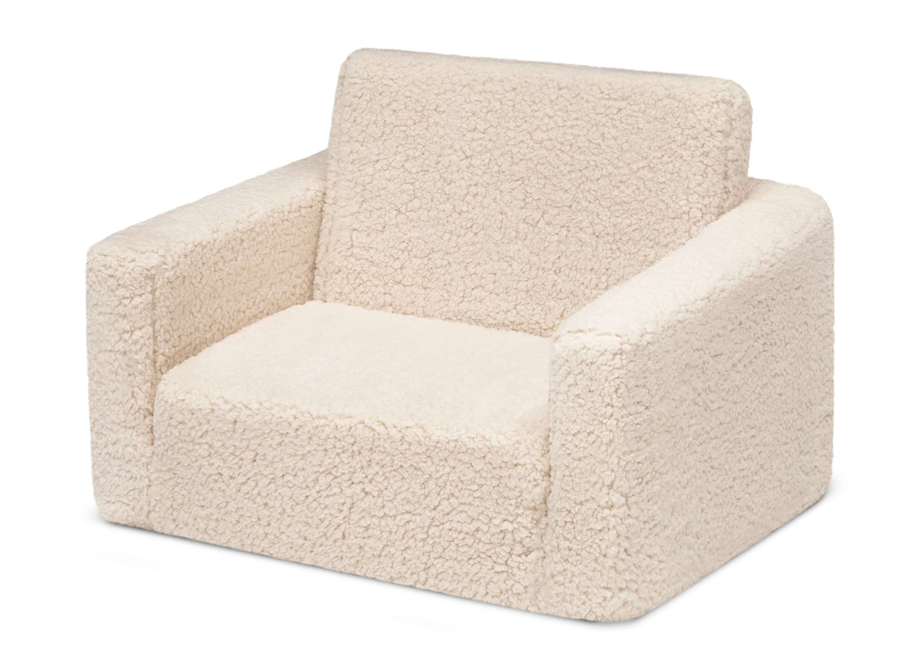 Cozee Flip-Out Sherpa 2-in-1 Convertible Chair to Lounger for Kids - Image 16