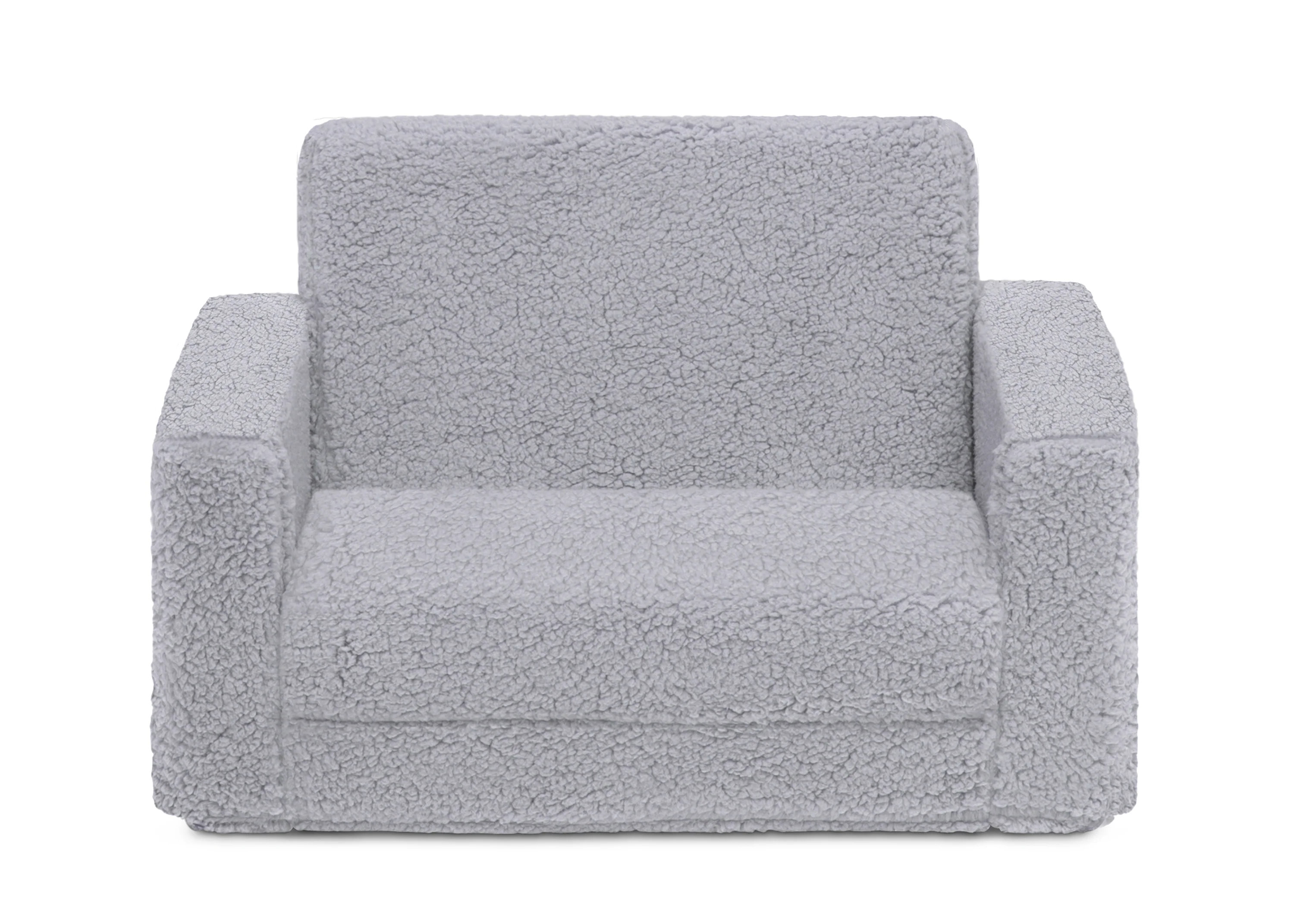 Cozee Flip-Out Sherpa 2-in-1 Convertible Chair to Lounger for Kids - Image 2