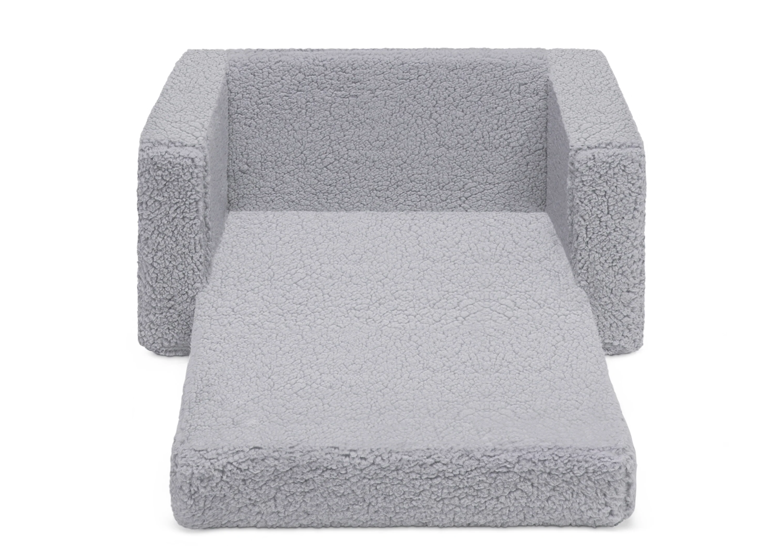 Cozee Flip-Out Sherpa 2-in-1 Convertible Chair to Lounger for Kids - Image 5