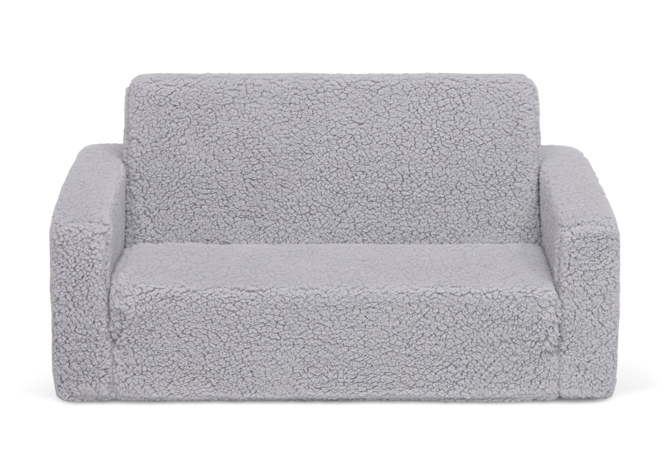 Cozee Flip-Out Sherpa 2-in-1 Convertible Sofa to Lounger for Kids - Image 2