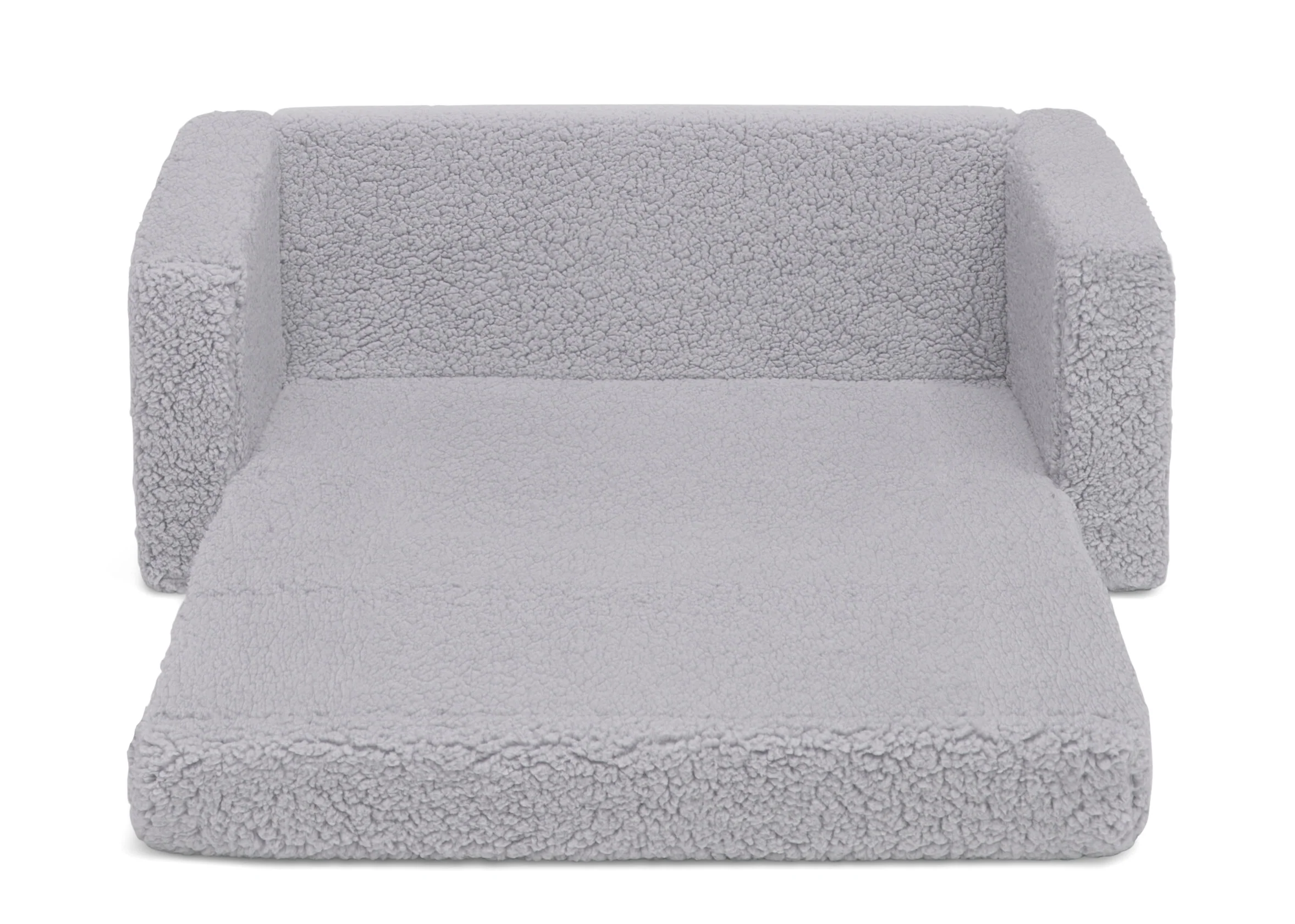 Cozee Flip-Out Sherpa 2-in-1 Convertible Sofa to Lounger for Kids - Image 5
