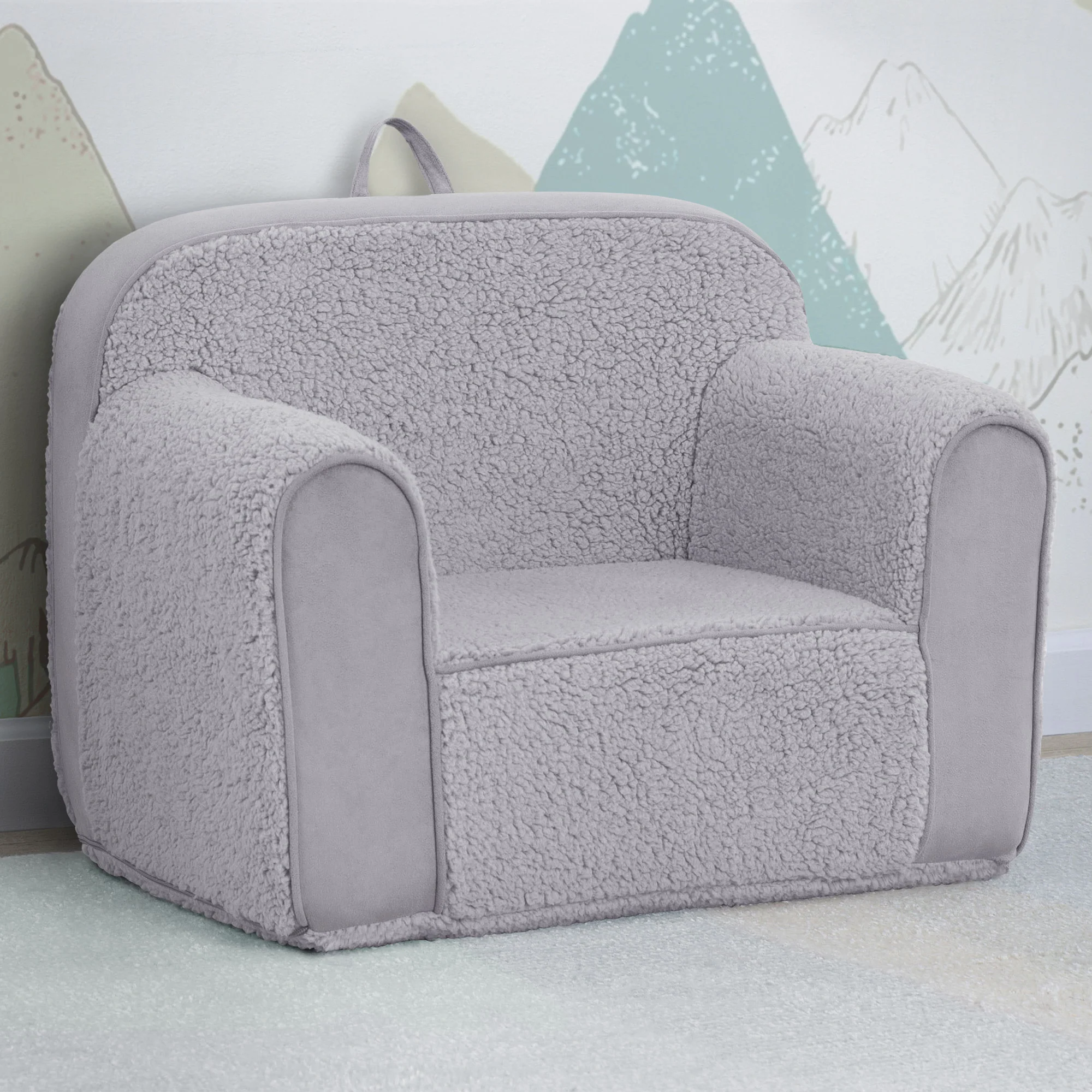 Cozee Sherpa and Suede Chair for Kids - Image 5