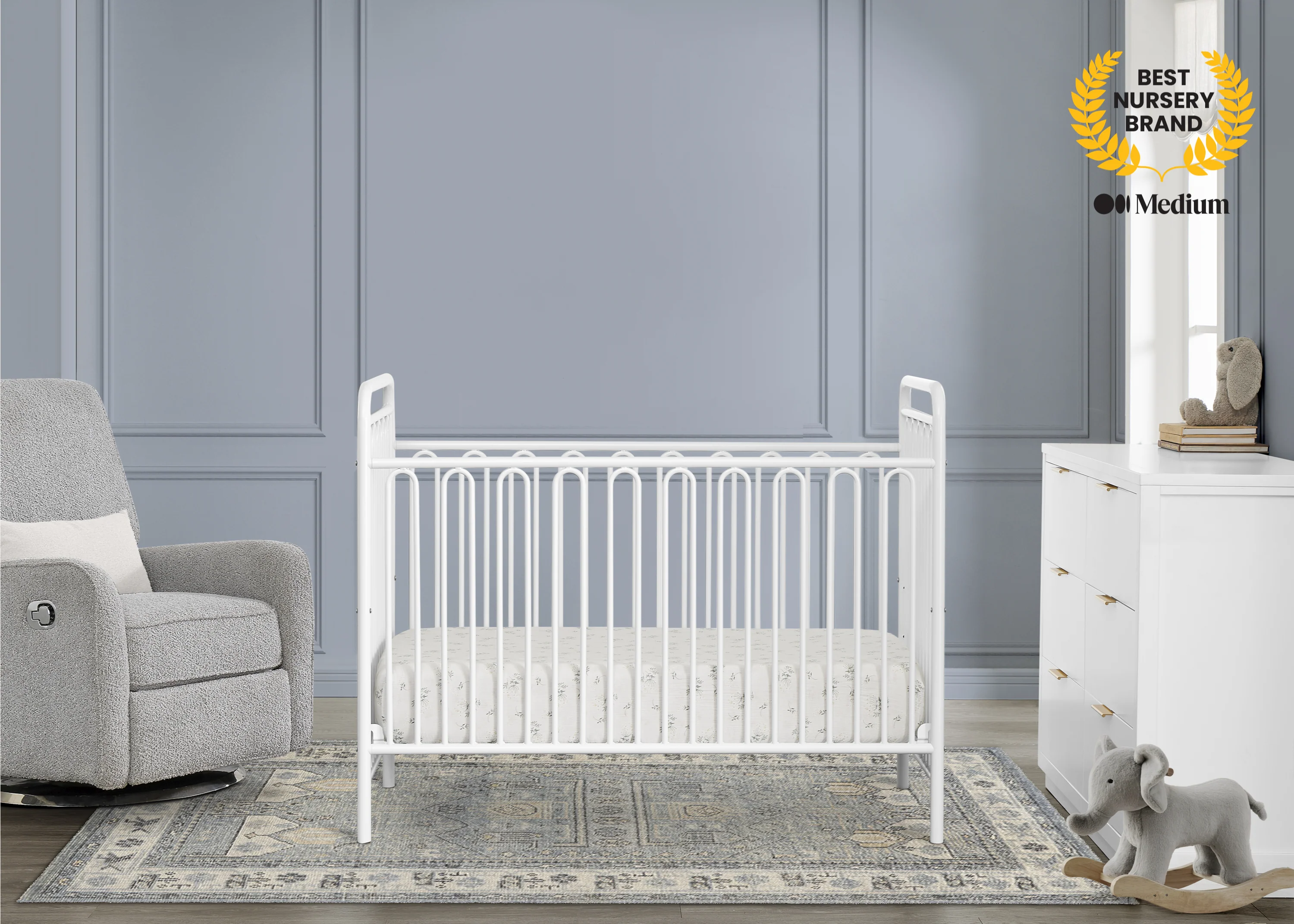 Darcy 4-in-1 Convertible Metal Crib - Image 2