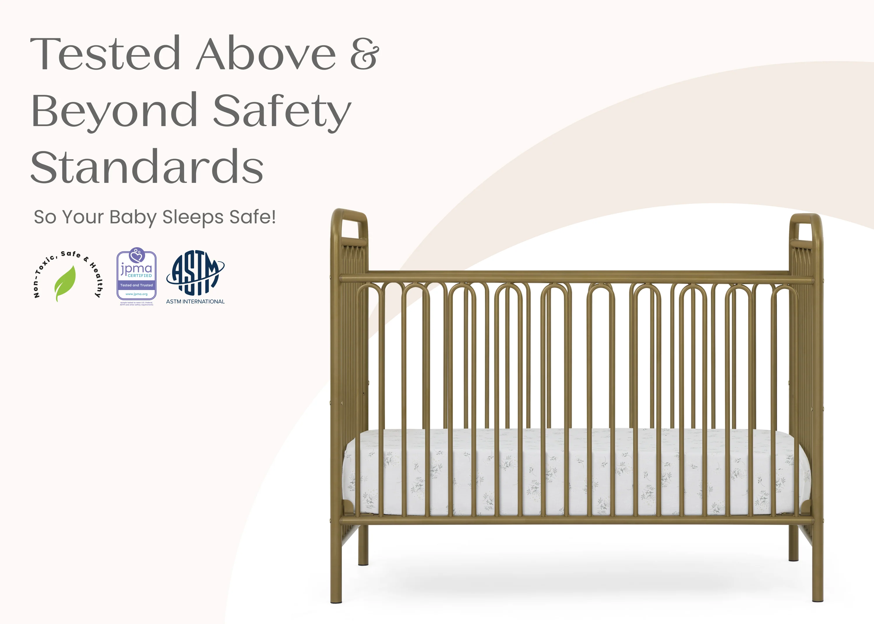 Darcy 4-in-1 Convertible Metal Crib - Image 33