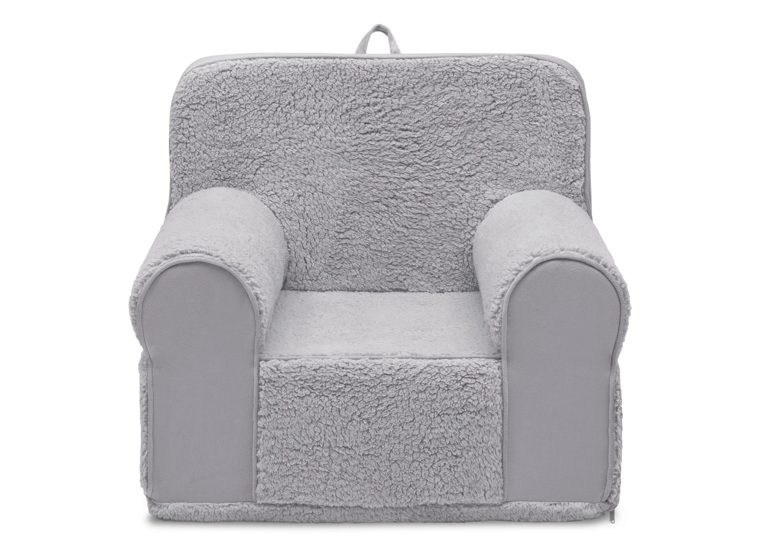 Deluxe Cozee Sherpa and Suede Chair for Kids - Image 3
