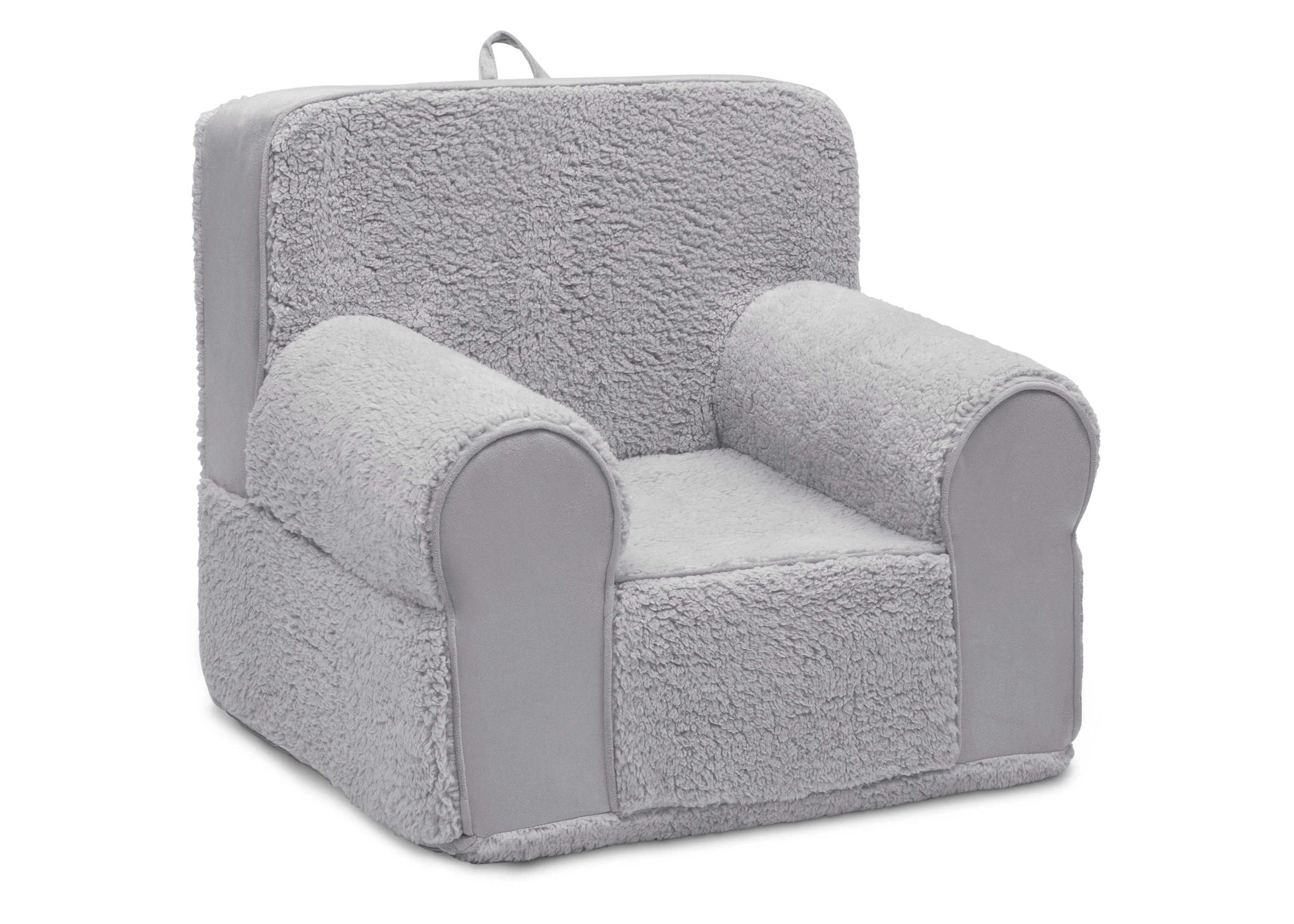 Deluxe Cozee Sherpa and Suede Chair for Kids - Image 4
