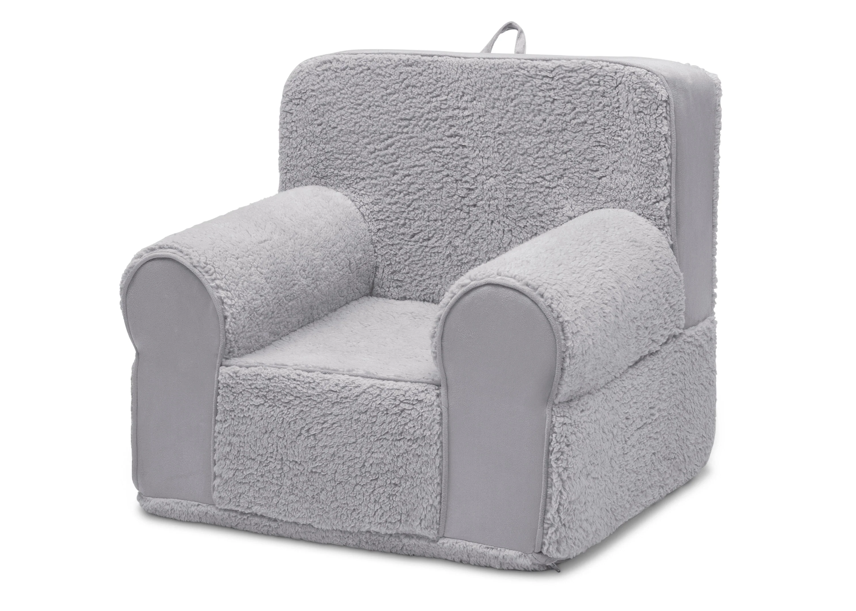 Deluxe Cozee Sherpa and Suede Chair for Kids - Image 5