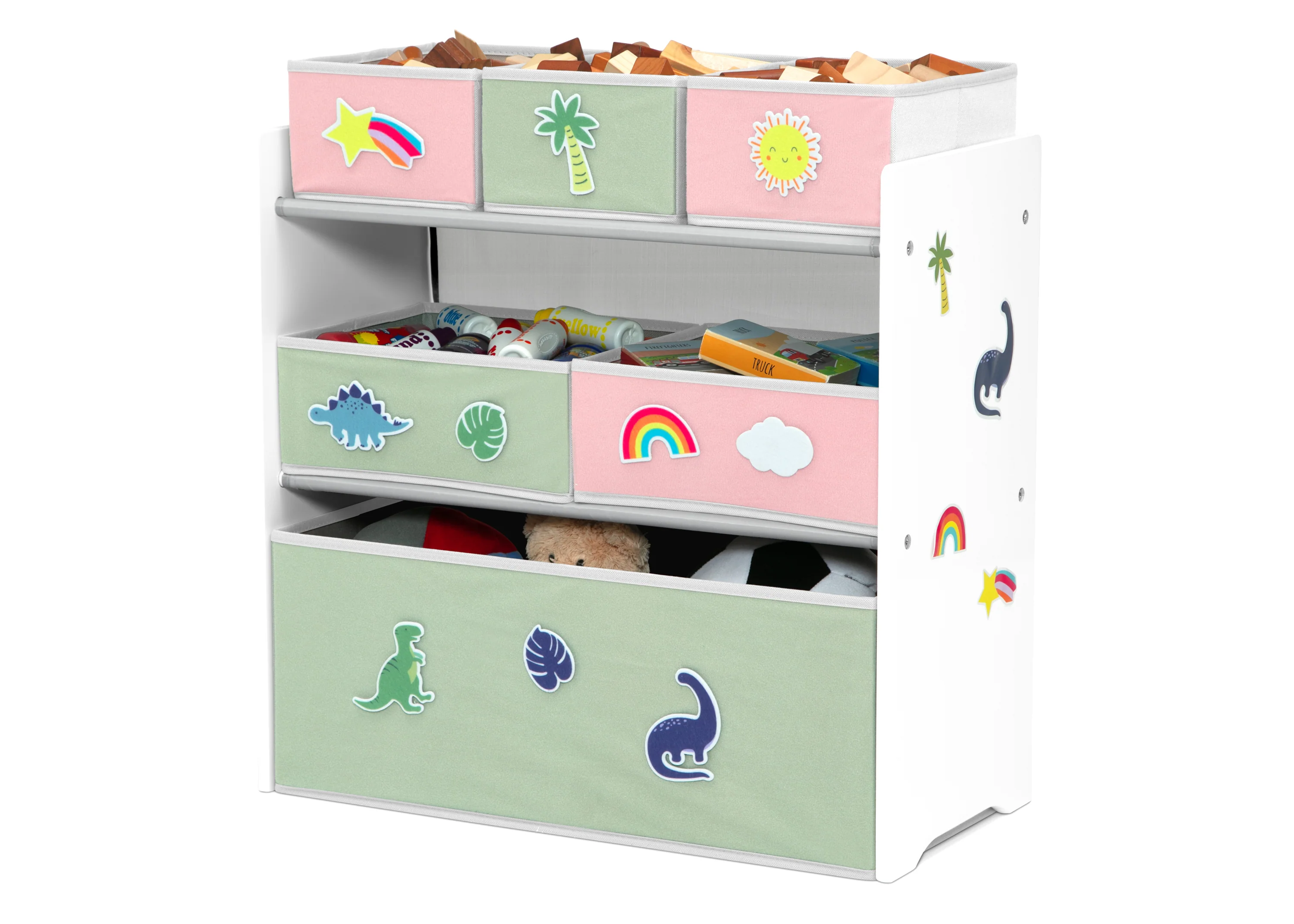 Design & Store 6 Bin Toy Storage Organizer with Interchangeable Patches - Image 5