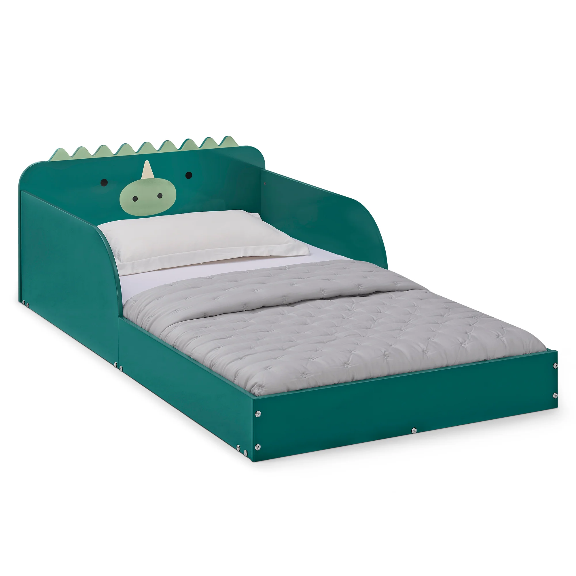 Dino Wood Floor Toddler Bed with Reusable Stickers - Image 12