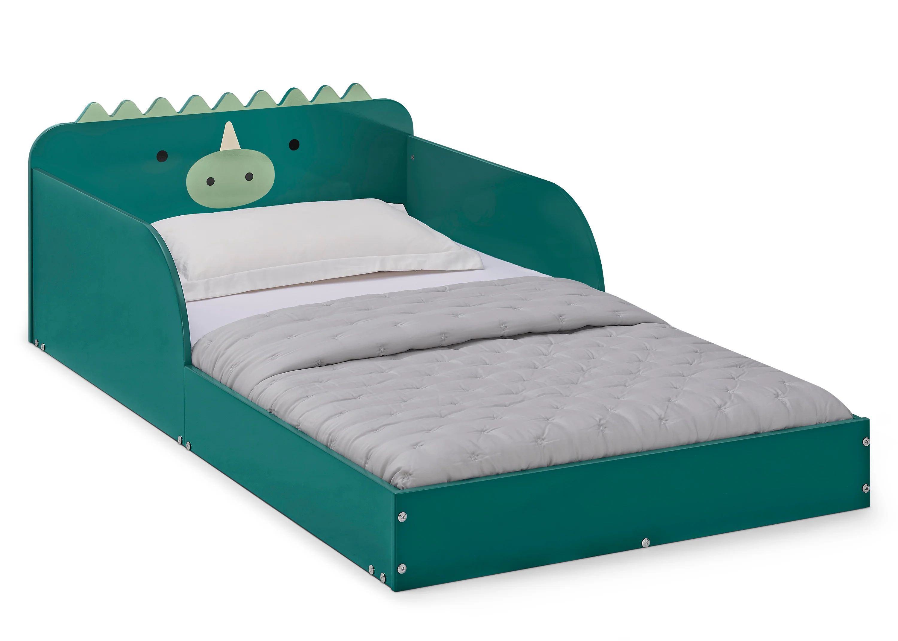 Dino Wood Floor Toddler Bed with Reusable Stickers - Image 13