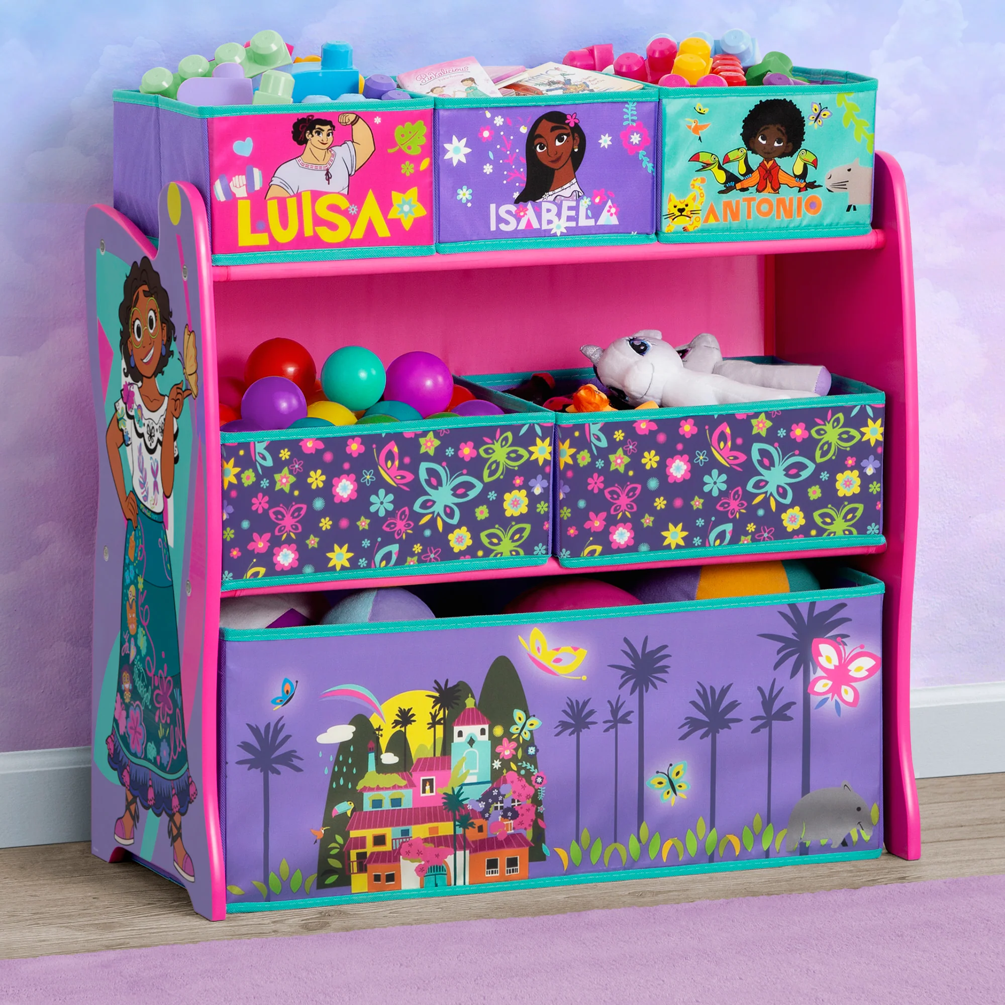 Disney Encanto 6 Bin Design and Store Toy Organizer - Image 5