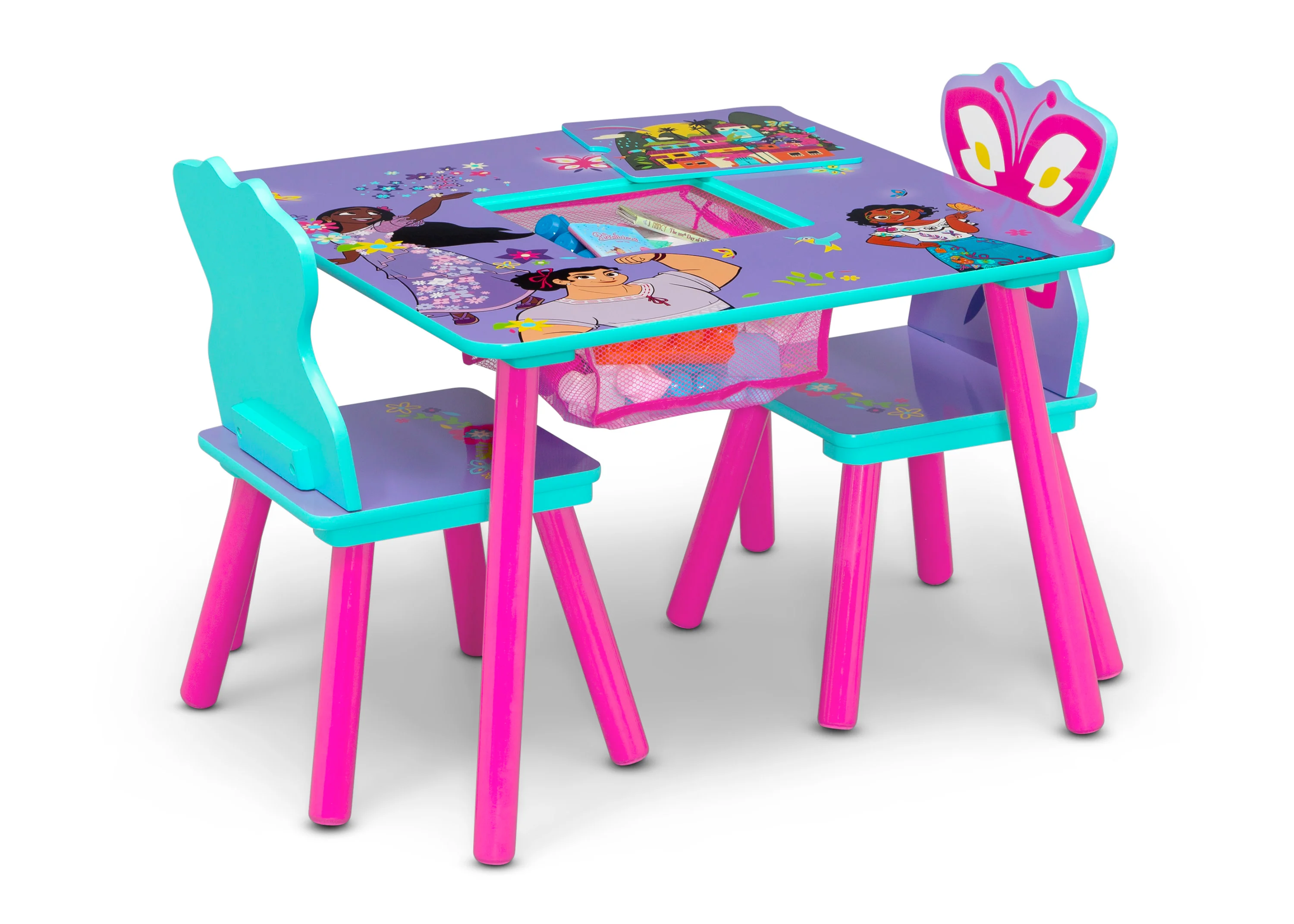 Disney Encanto Kids Table and Chair Set with Storage (2 Chairs Included) - Image 3