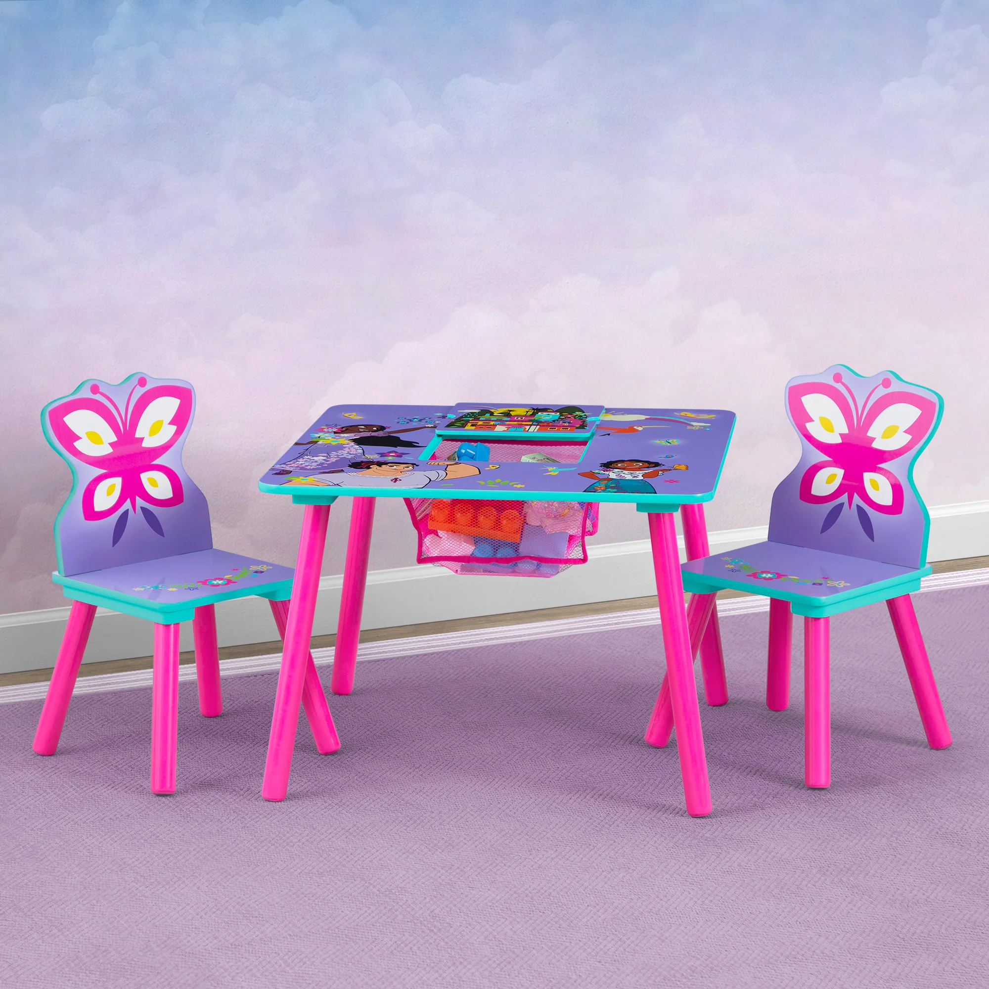 Disney Encanto Kids Table and Chair Set with Storage (2 Chairs Included) - Image 5
