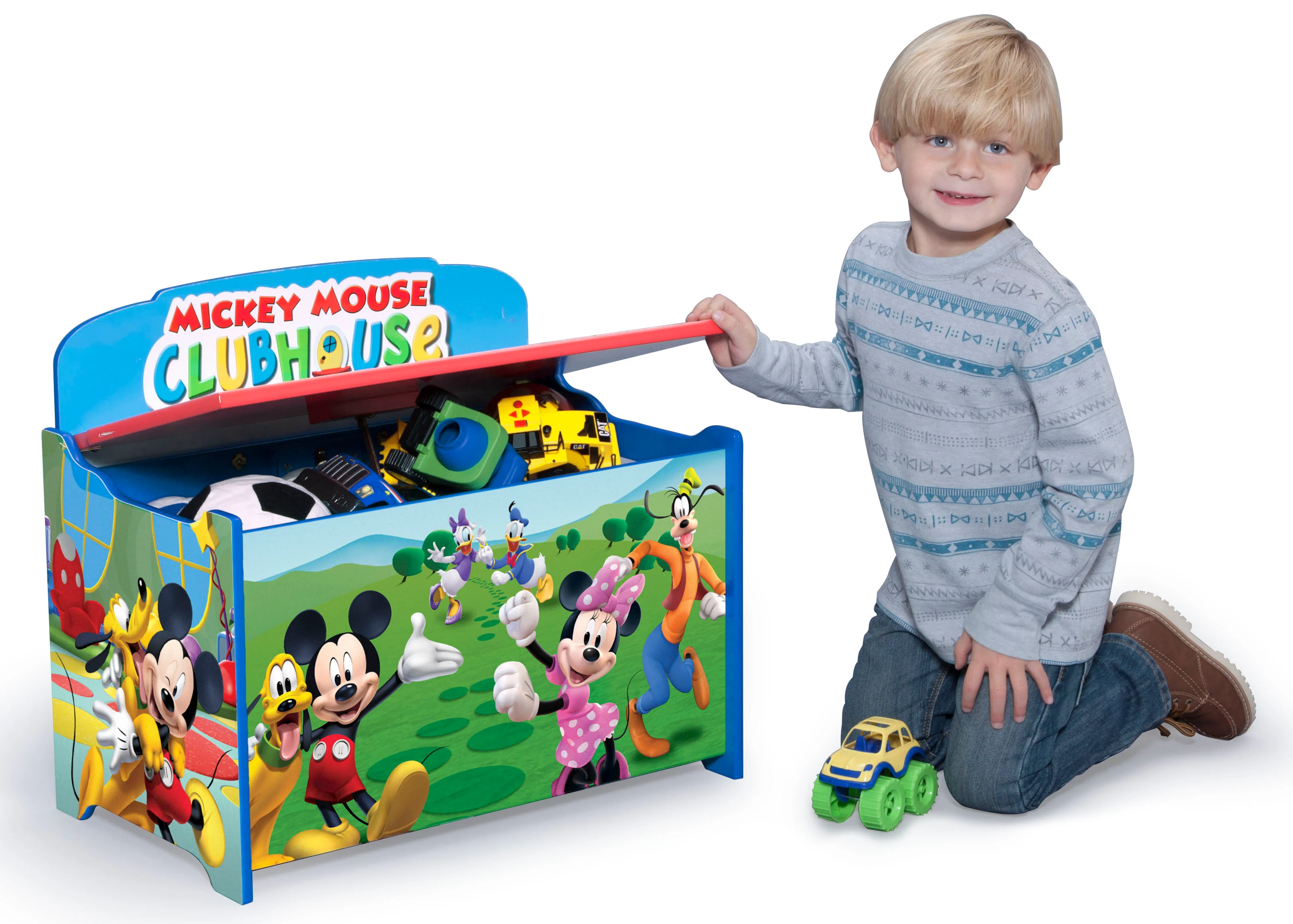 Disney Mickey Mouse 2-Piece Toddler Bedroom Set- Includes Toddler Bed and Deluxe Toy Box - Image 2