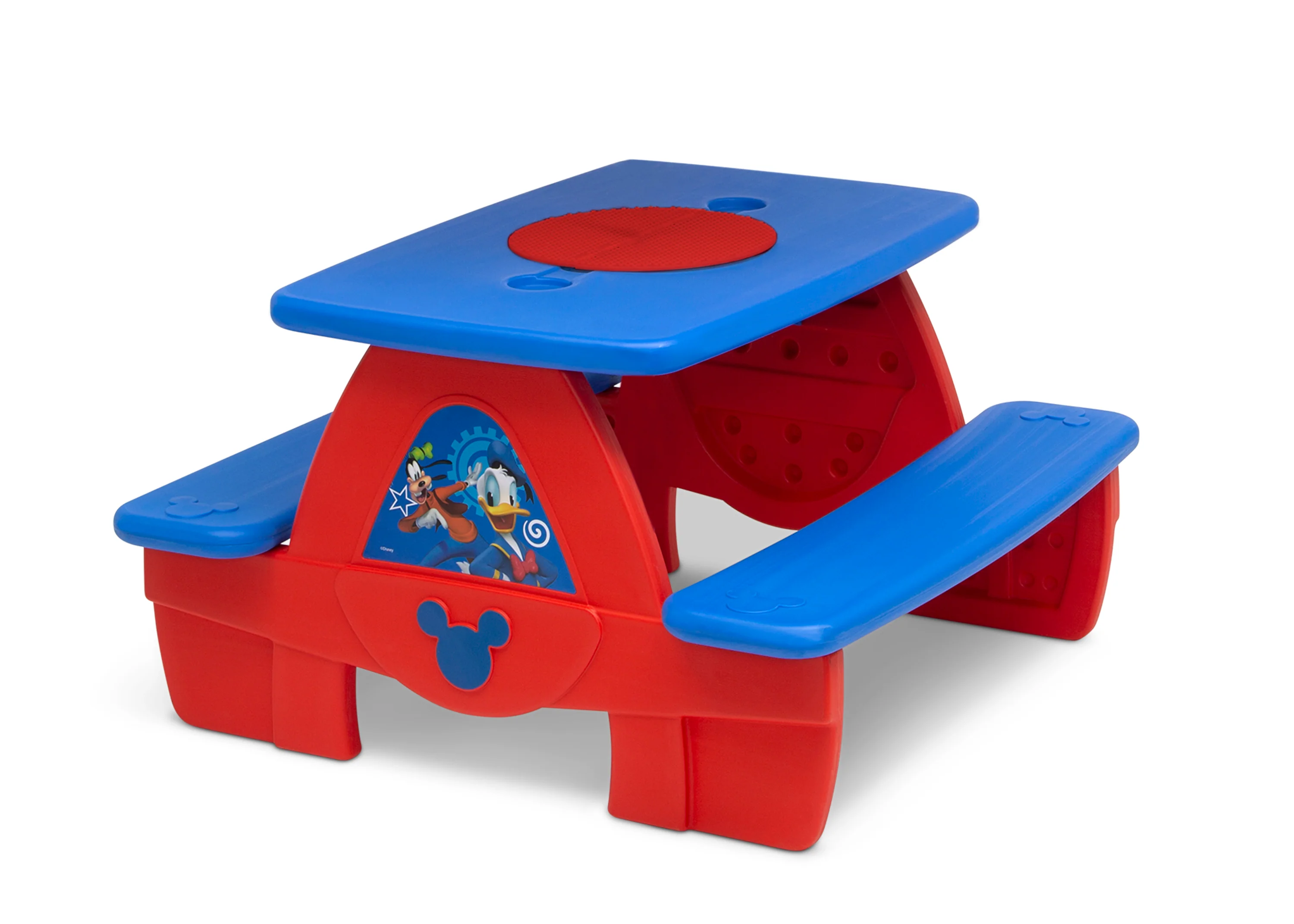 Mickey Mouse 4 Seat Activity Picnic Table with LEGO Compatible Tabletop - Image 2