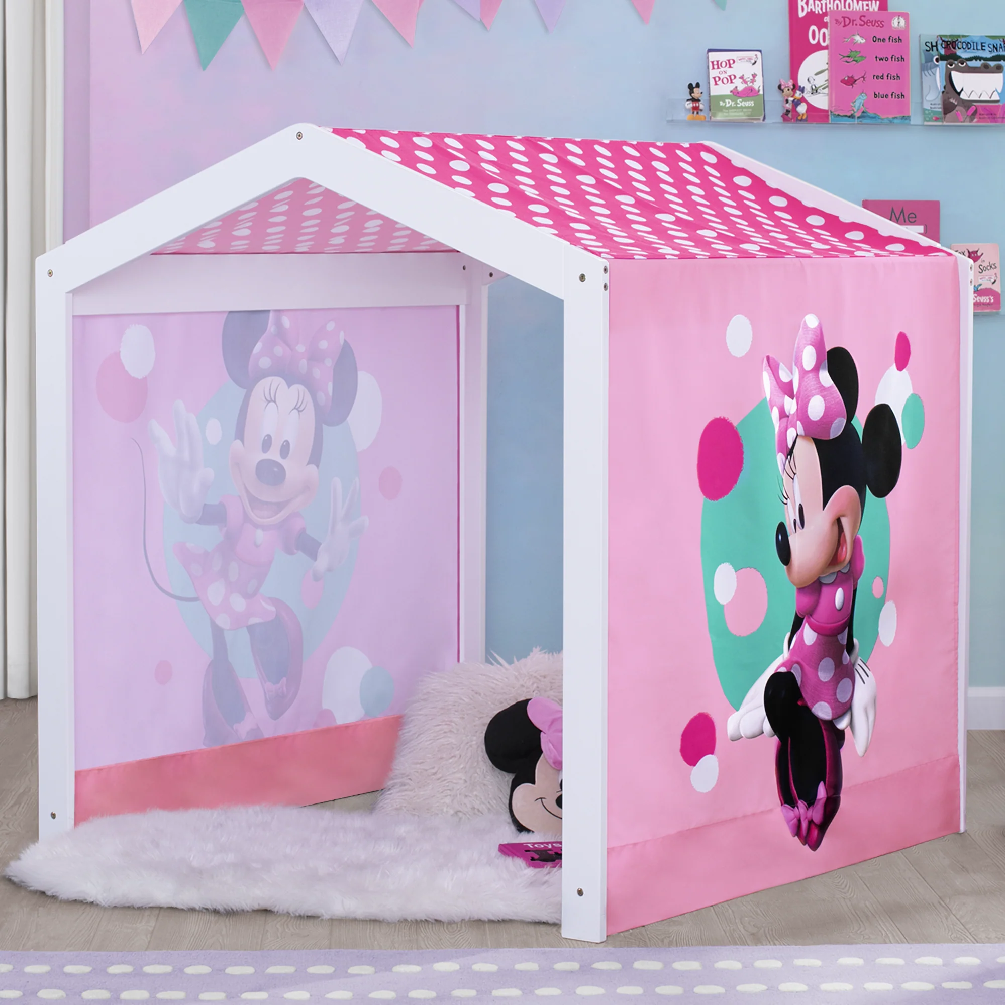 Minnie Mouse Indoor Playhouse with Fabric Tent for Boys and Girls - Image 5