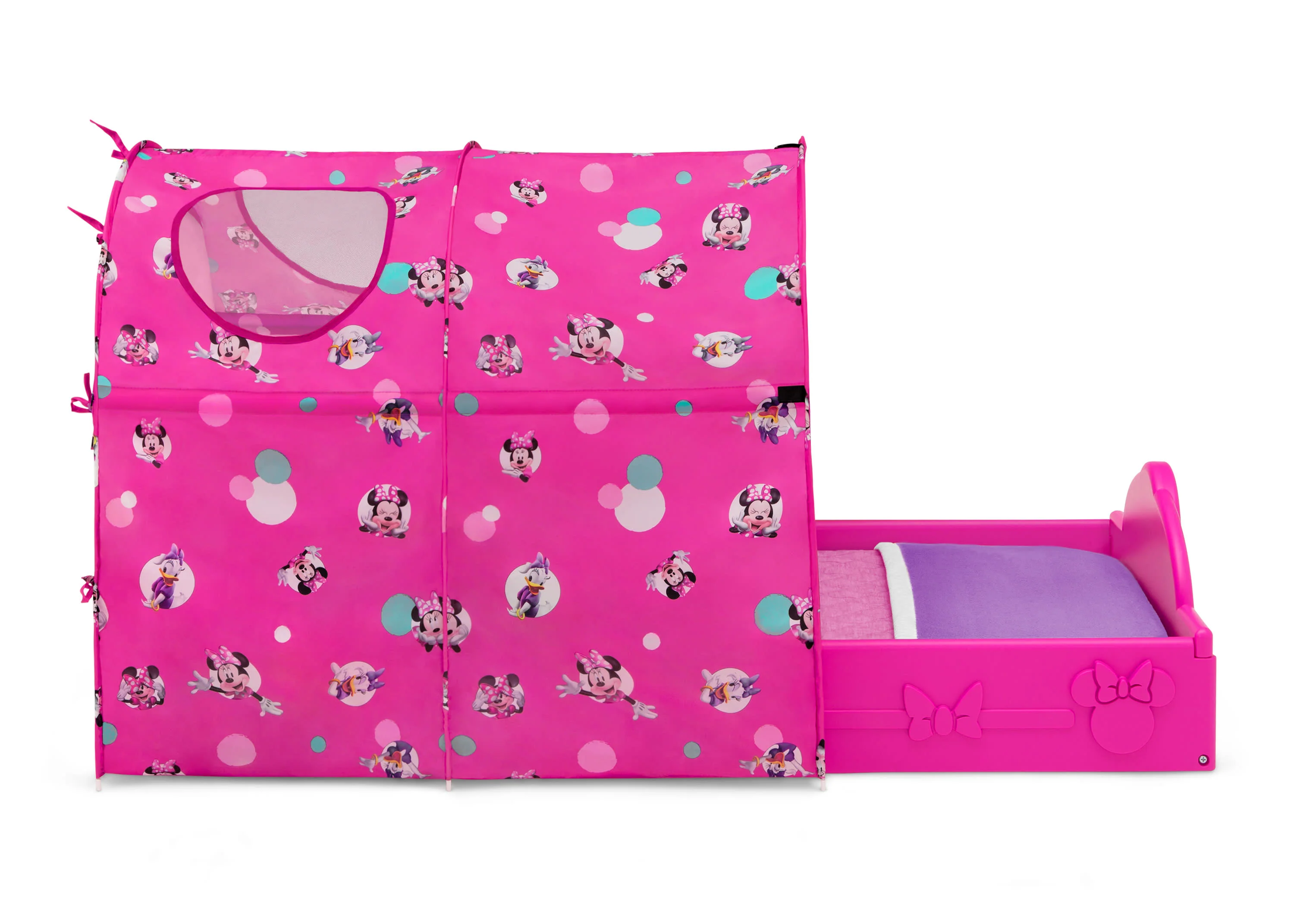 Minnie Mouse Plastic Sleep and Play Toddler Bed with Canopy - Image 3