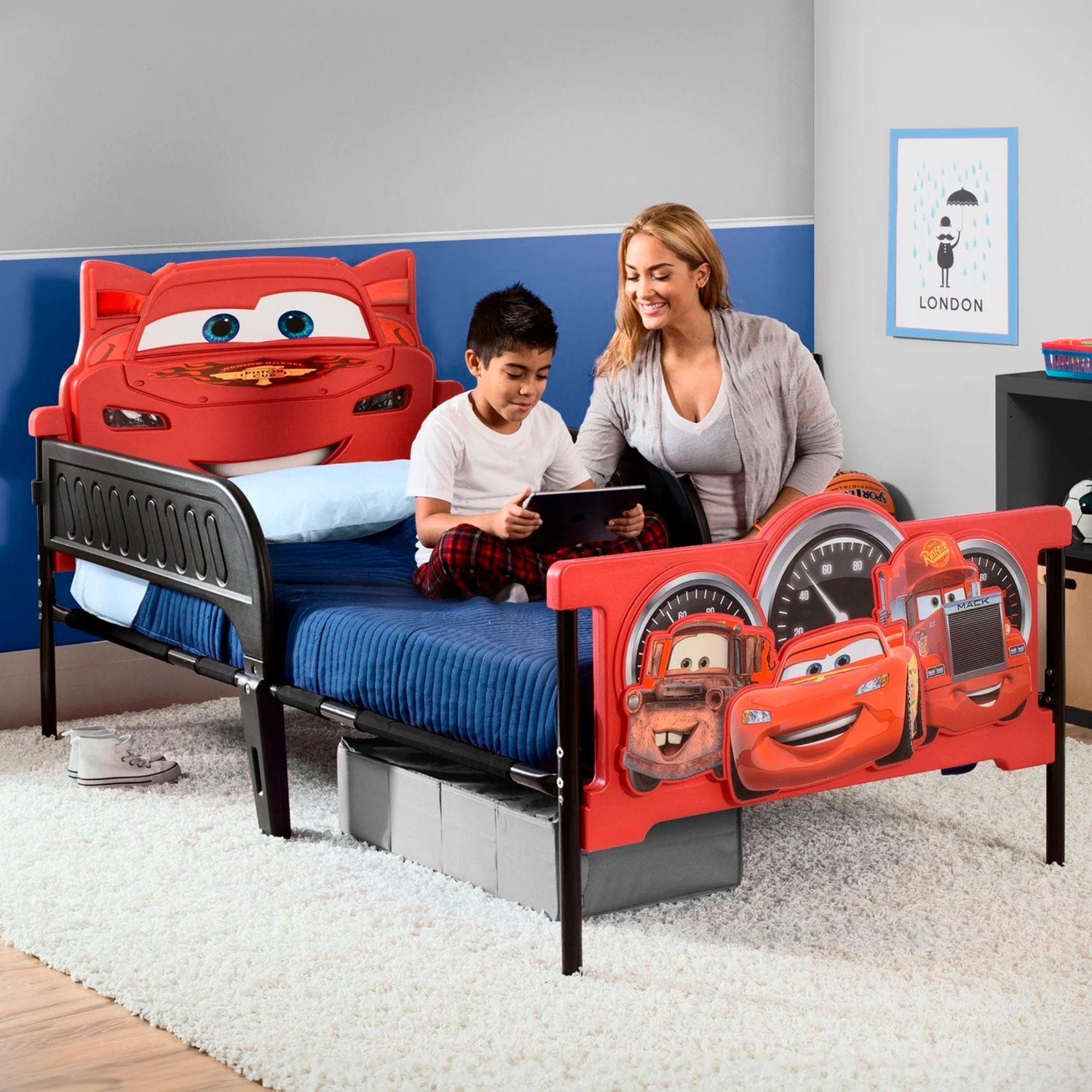 Cars Plastic 3D Twin Bed - Image 4