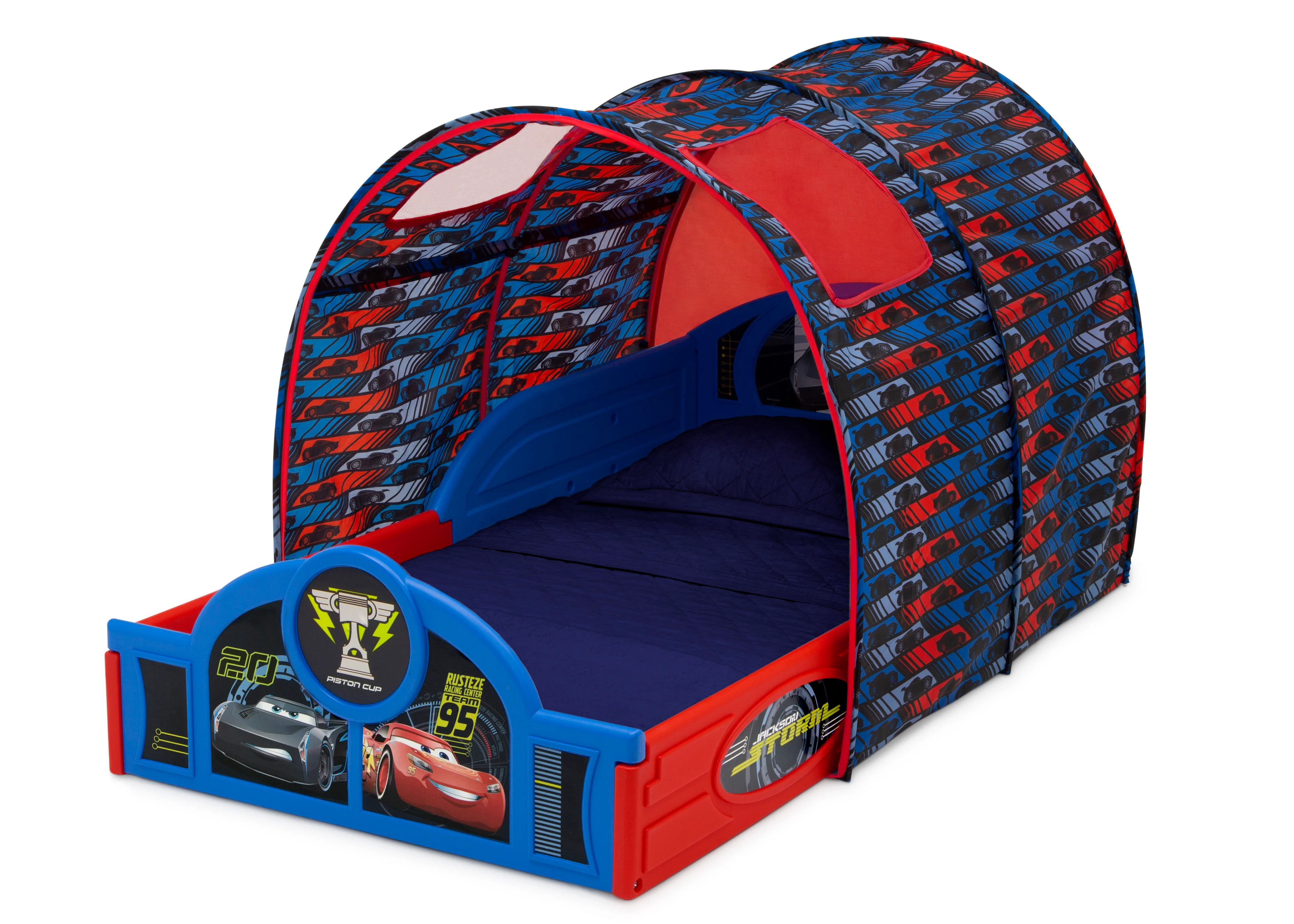 Cars Sleep and Play Toddler Bed with Tent - Image 2