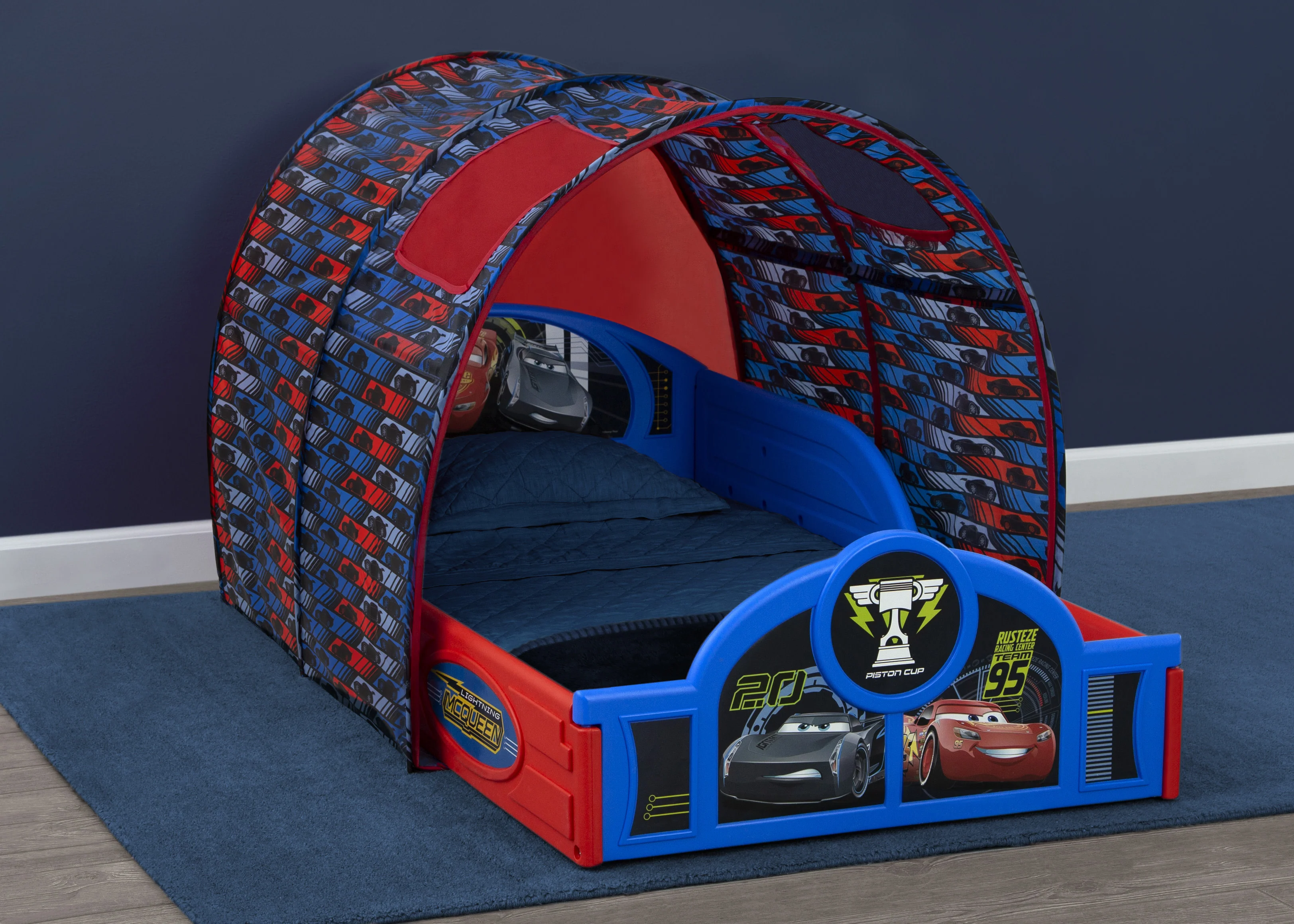 Cars Sleep and Play Toddler Bed with Tent - Image 4