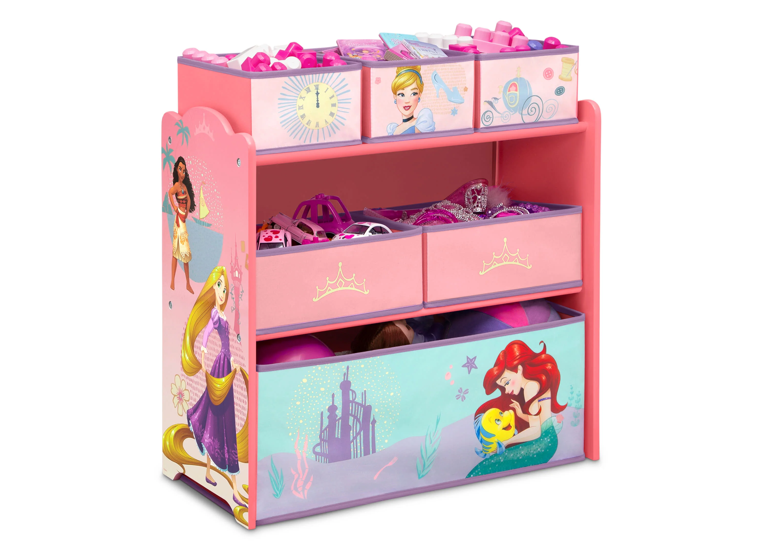 Princess 6 Bin Design and Store Toy Organizer - Image 3