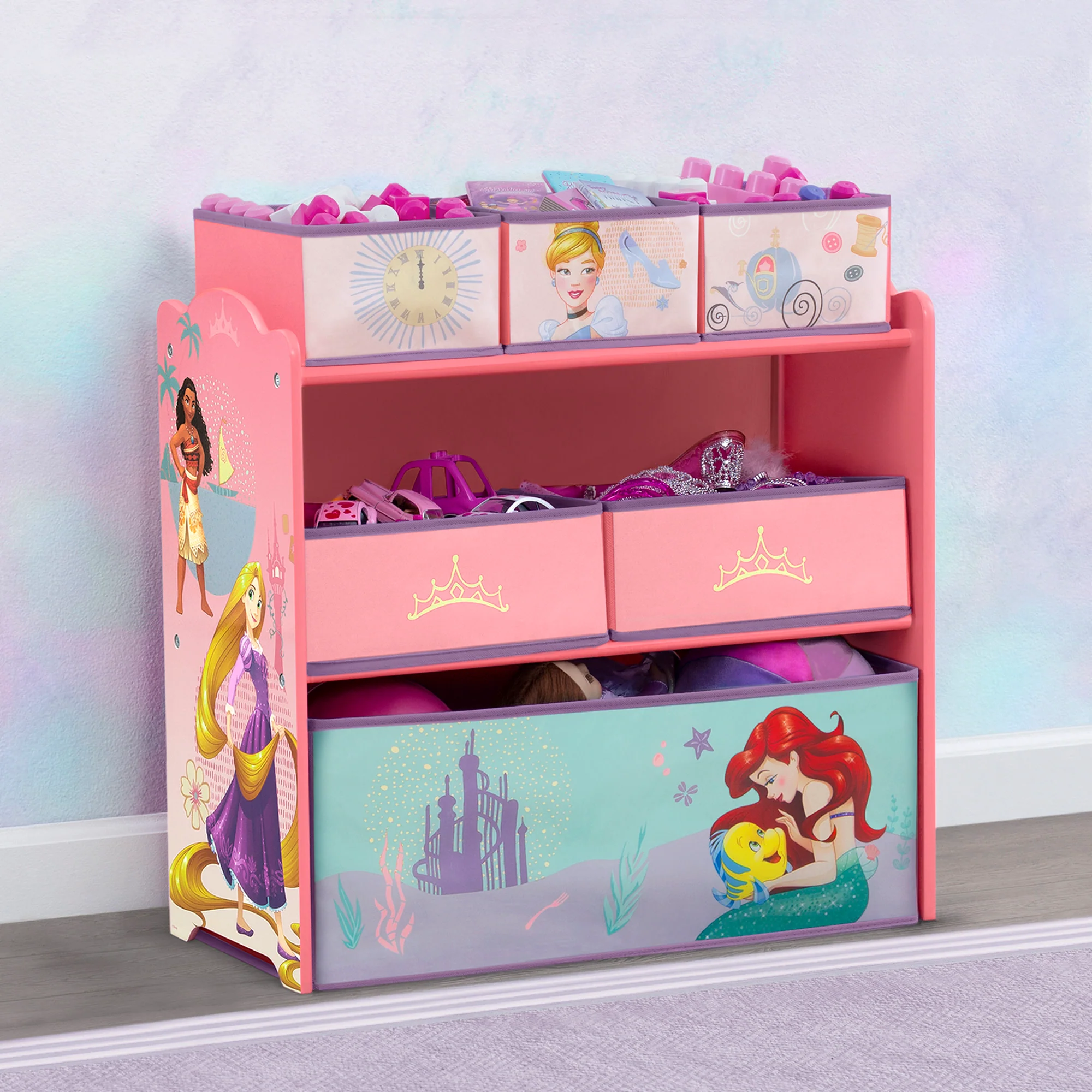 Princess 6 Bin Design and Store Toy Organizer - Image 5
