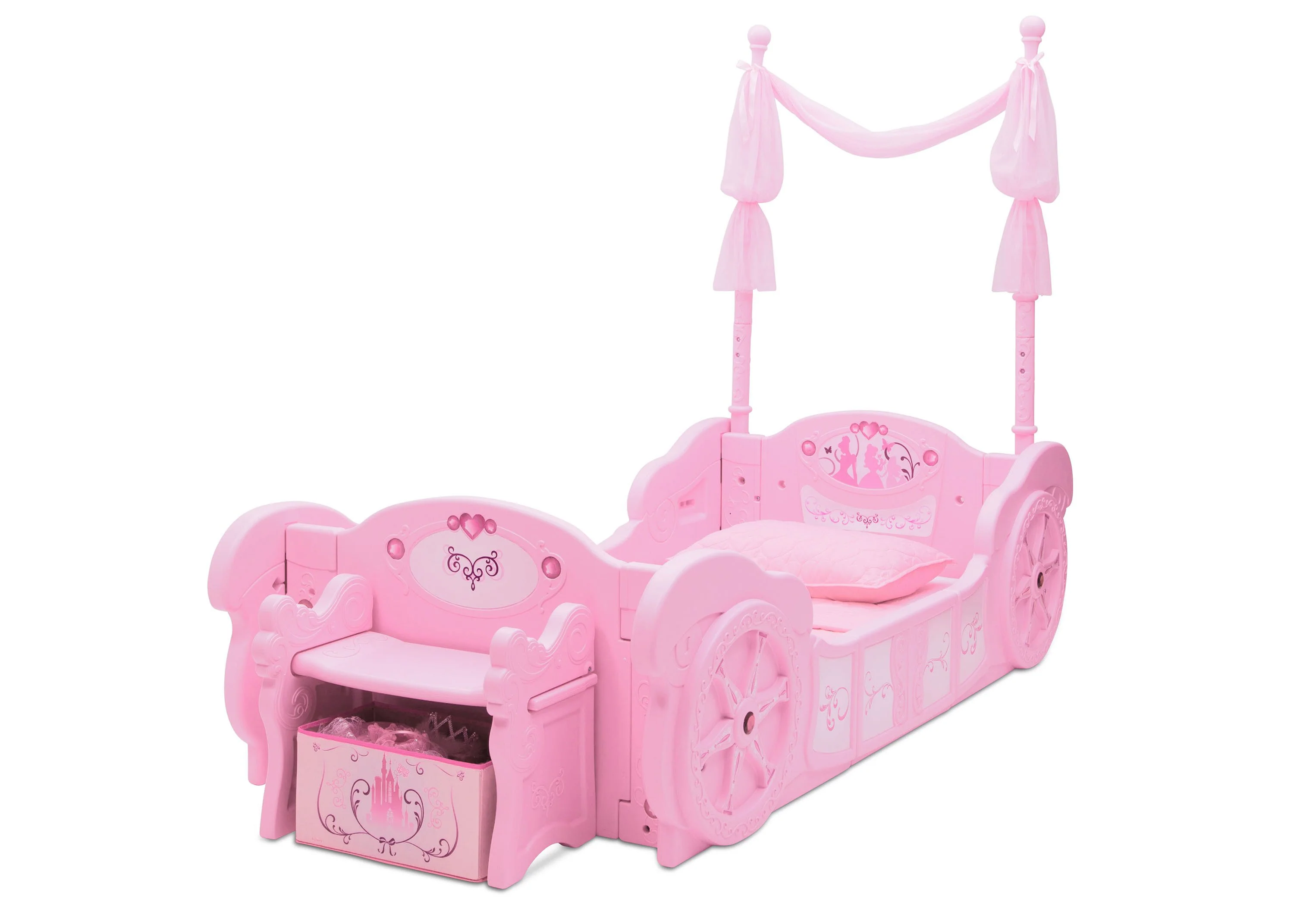 Princess Carriage Convertible Toddler-to-Twin Bed - Image 3