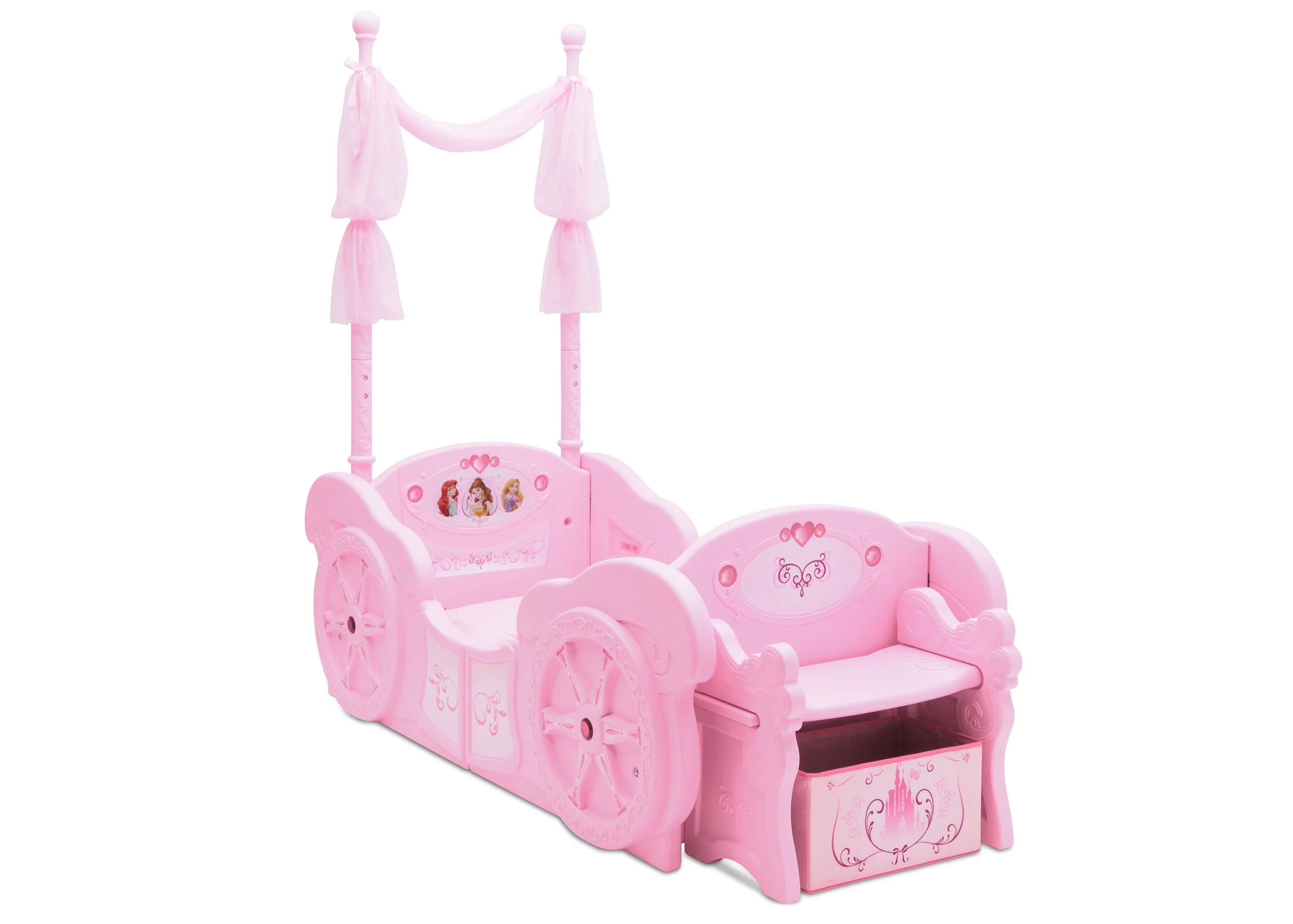 Princess Carriage Convertible Toddler-to-Twin Bed - Image 5