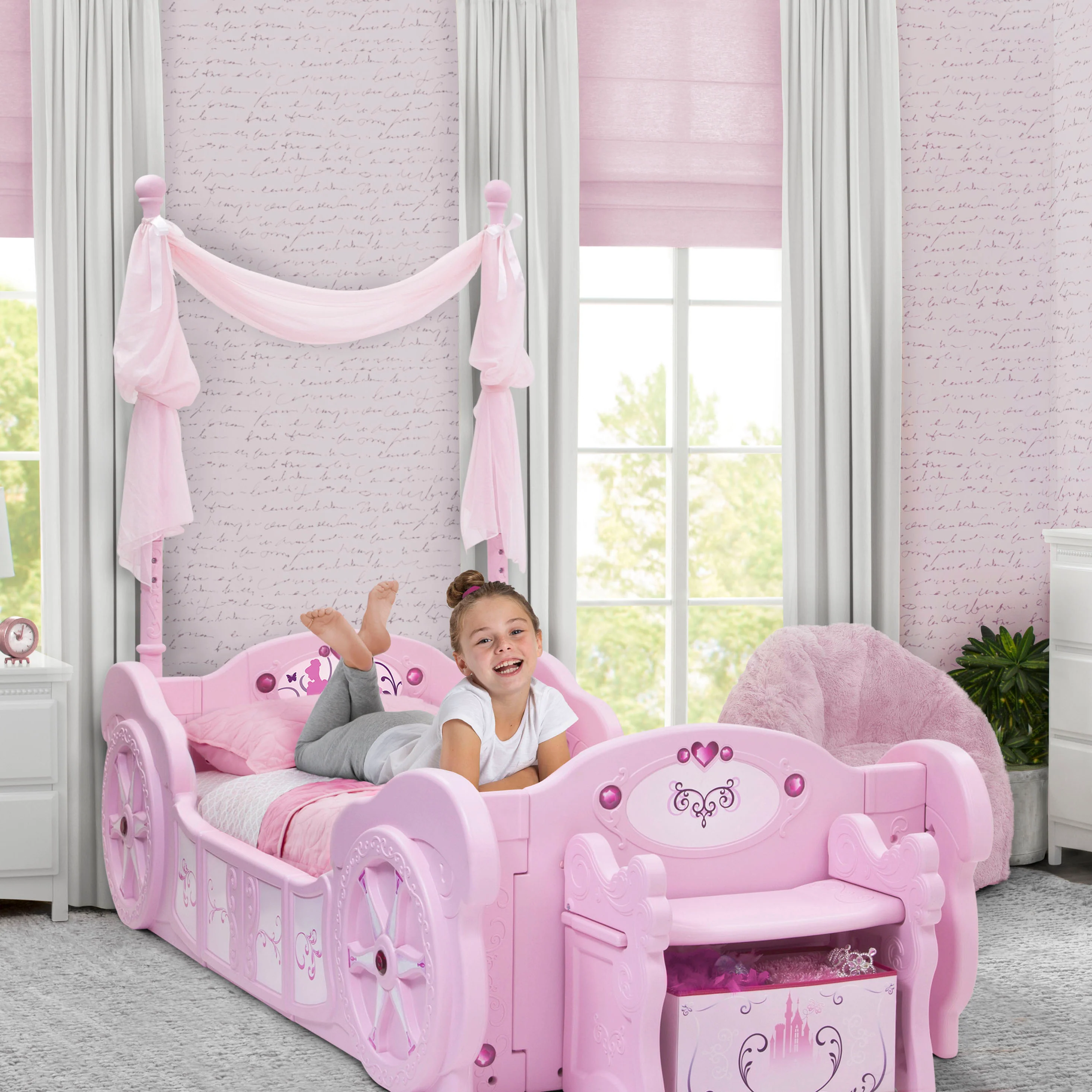 Princess Carriage Convertible Toddler-to-Twin Bed - Image 6