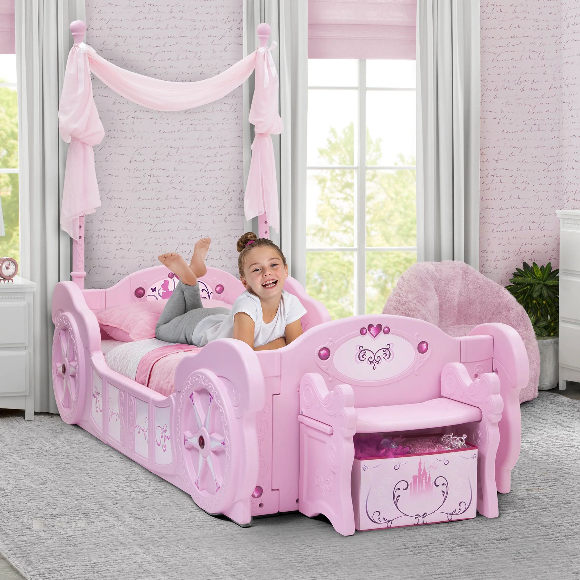 Princess Carriage Convertible Toddler-to-Twin Bed - Image 7