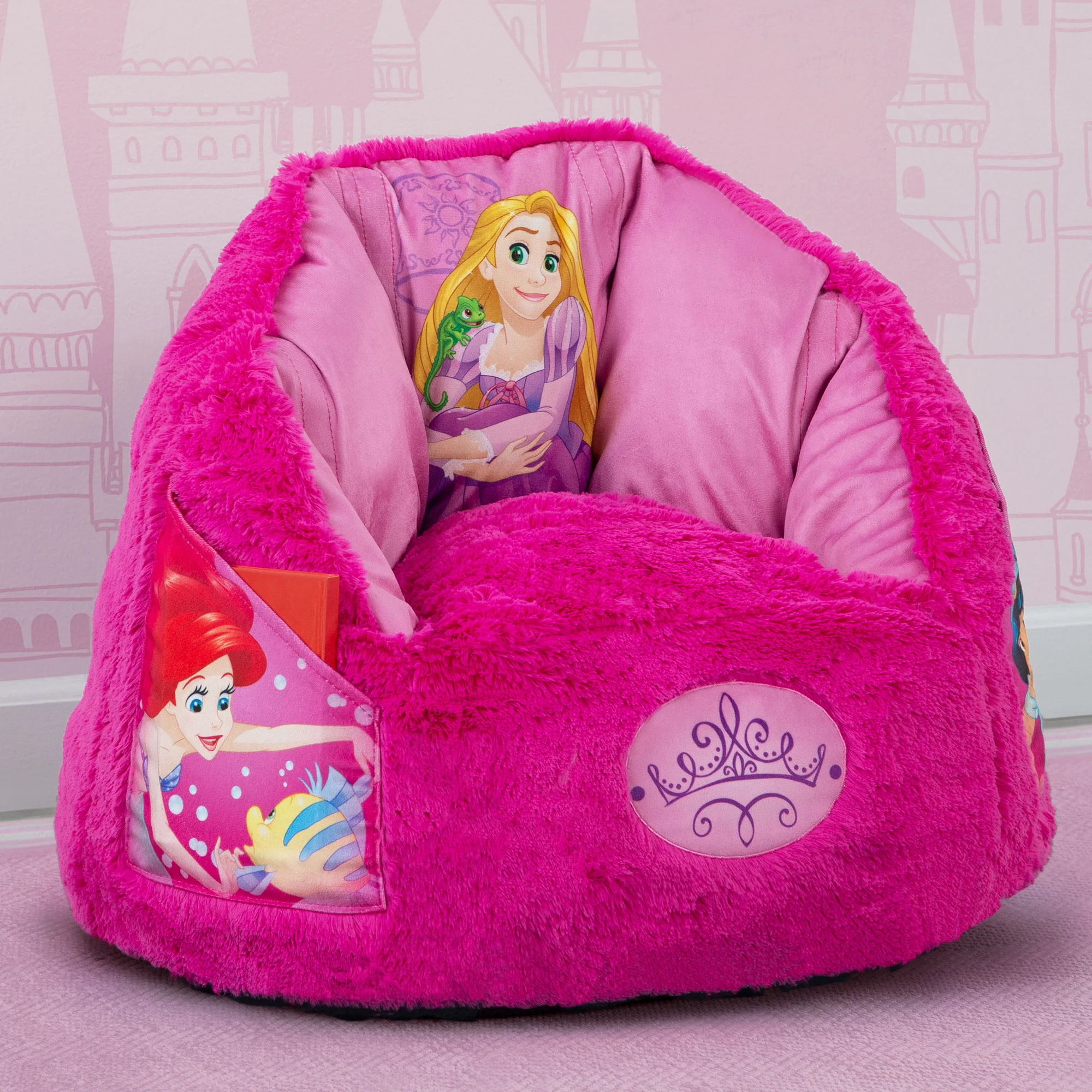 Disney Princess Cozee Fluffy Chair, Toddler Size (for Kids Up to 6 Years Old) - Image 5