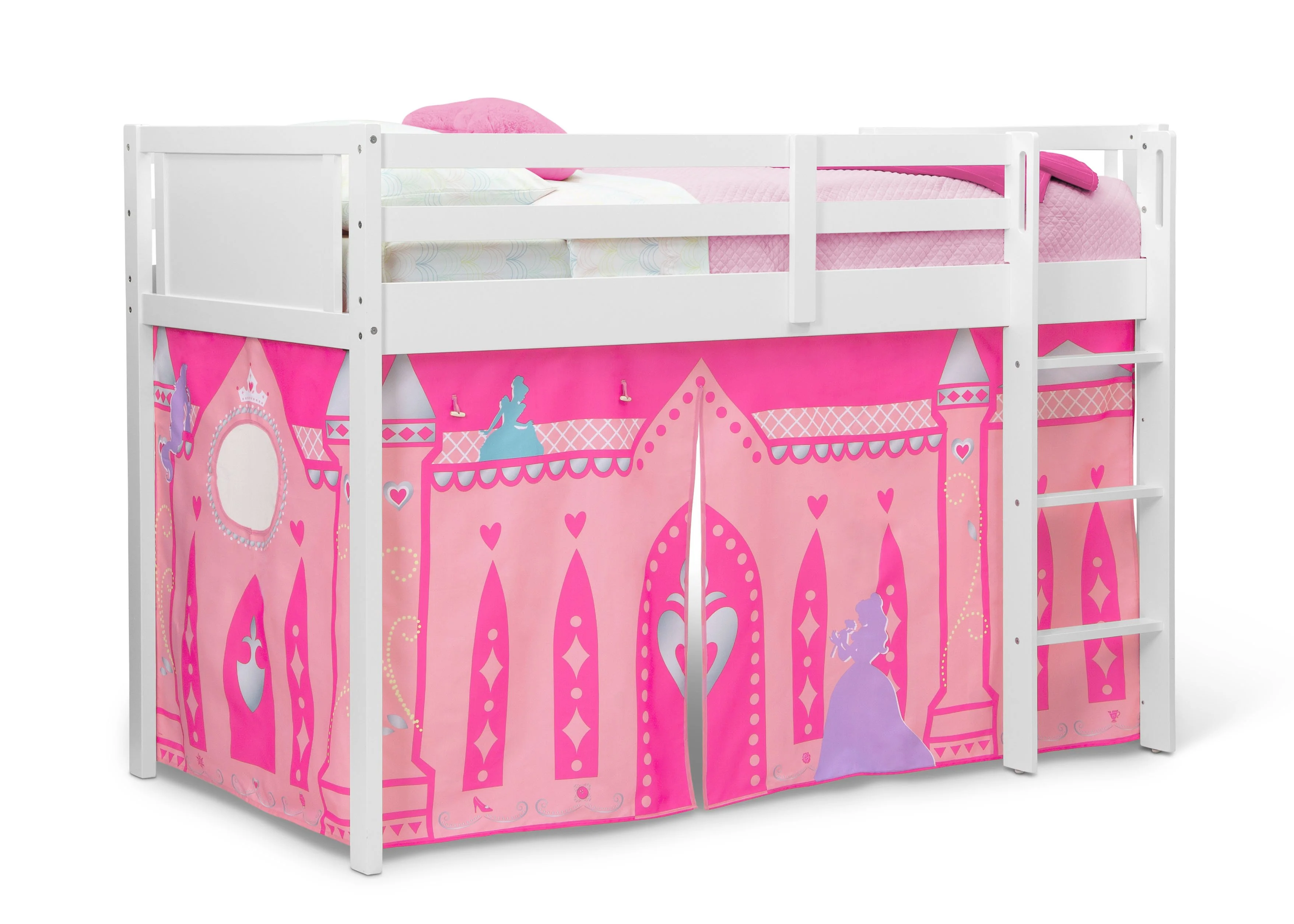 Princess Loft Bed Tent - Curtain Set for Twin Loft Bed (Bed Sold Separately) - Image 3