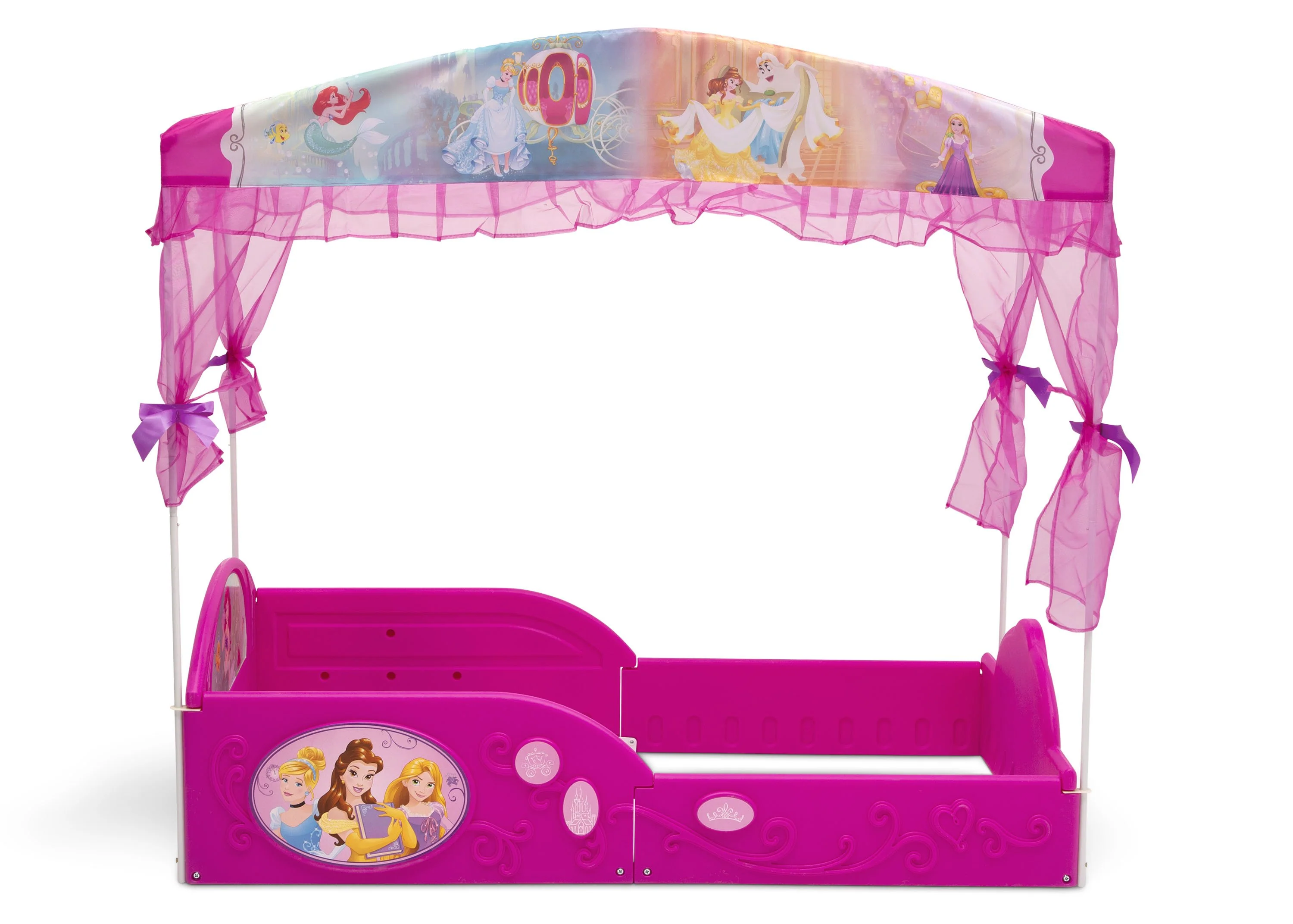 Disney Princess Plastic Sleep and Play Toddler Bed with Canopy by Delta Children - Image 3