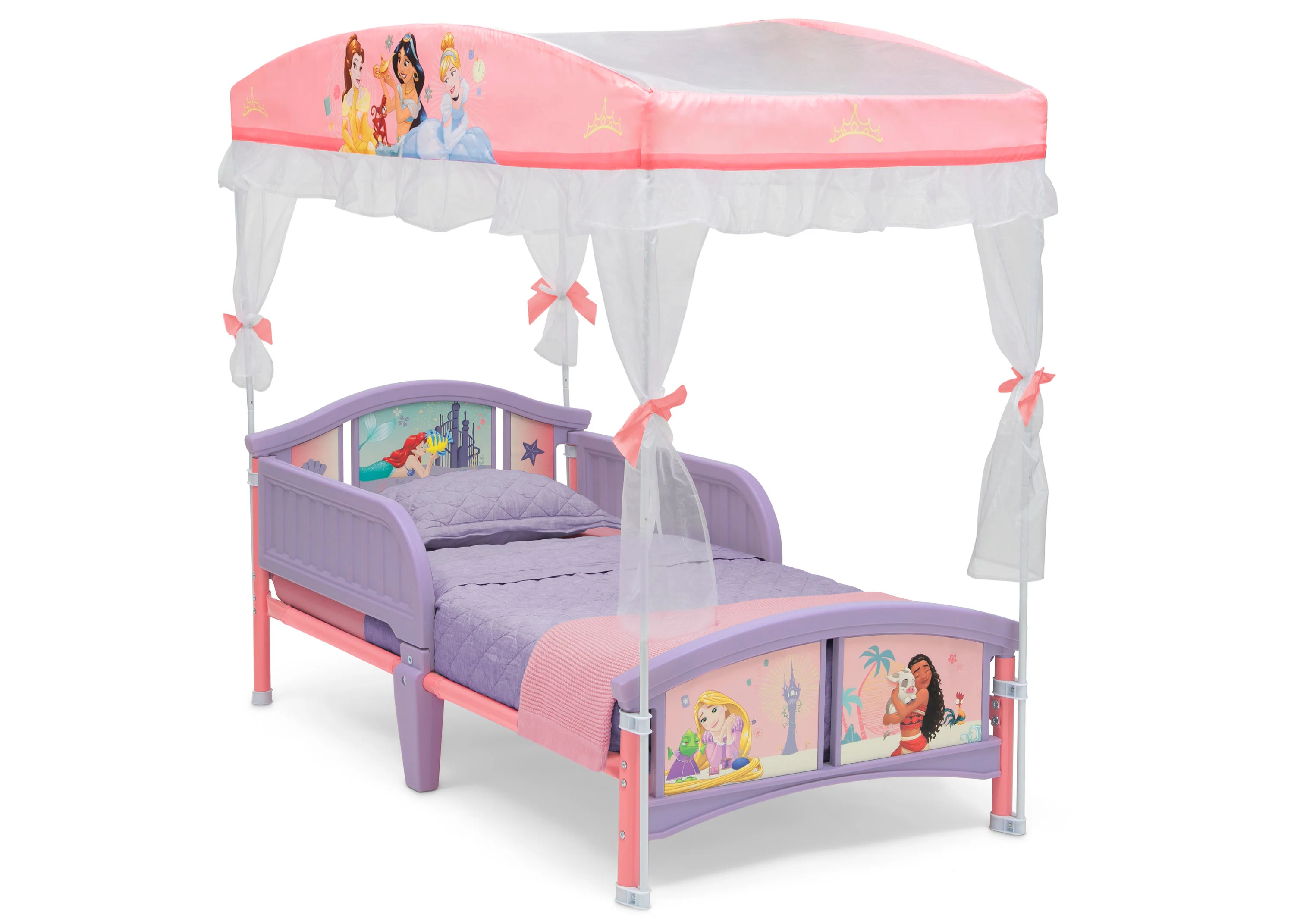 Princess Plastic Toddler Bed with Canopy - Image 5