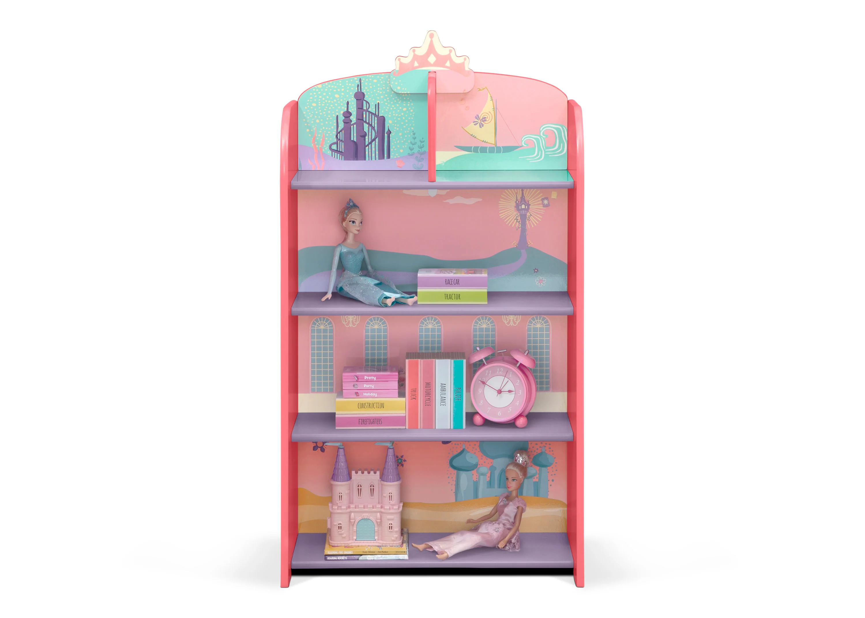 Disney Princess Wooden Playhouse 4-Shelf Bookcase - Image 2