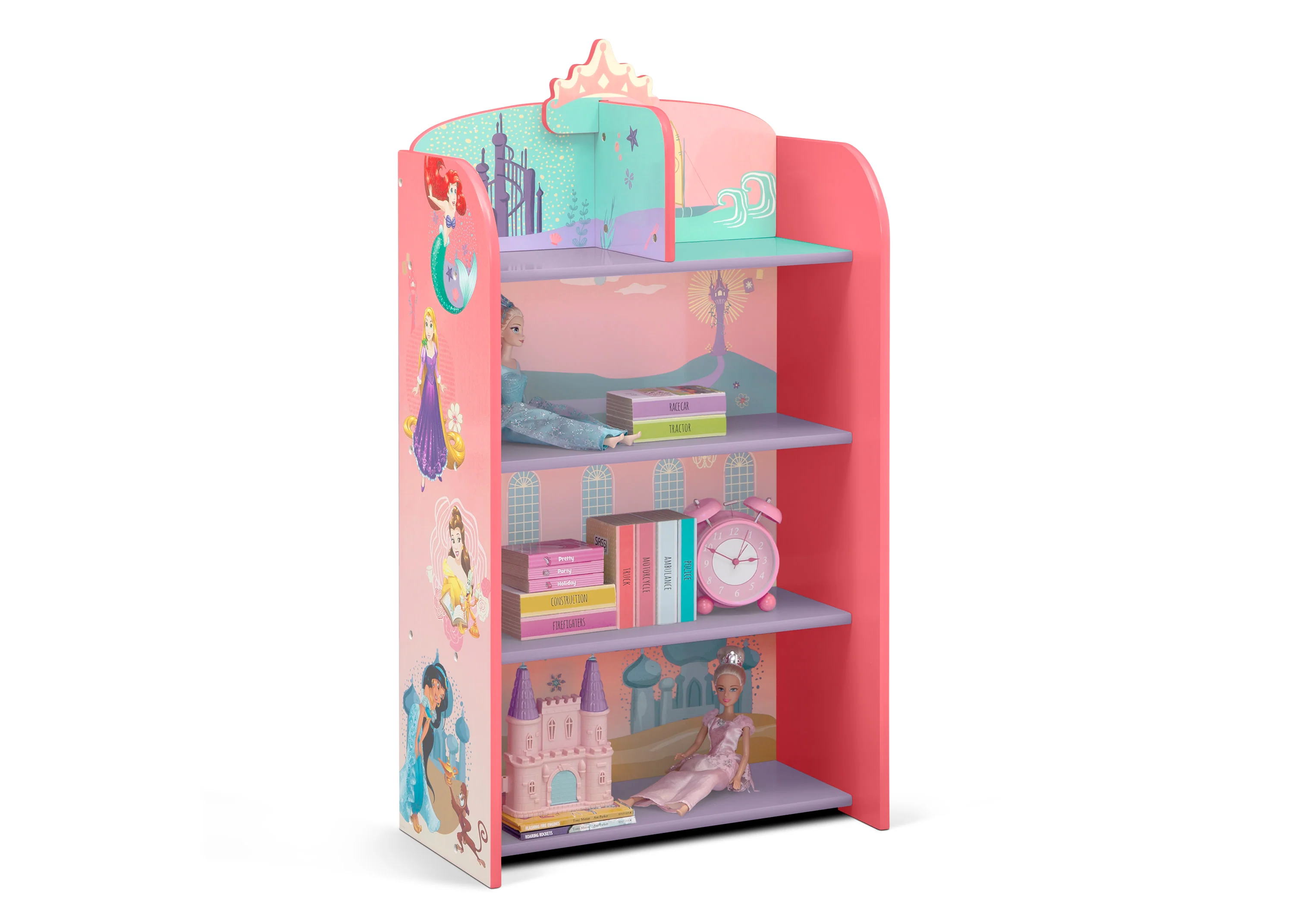 Disney Princess Wooden Playhouse 4-Shelf Bookcase - Image 3