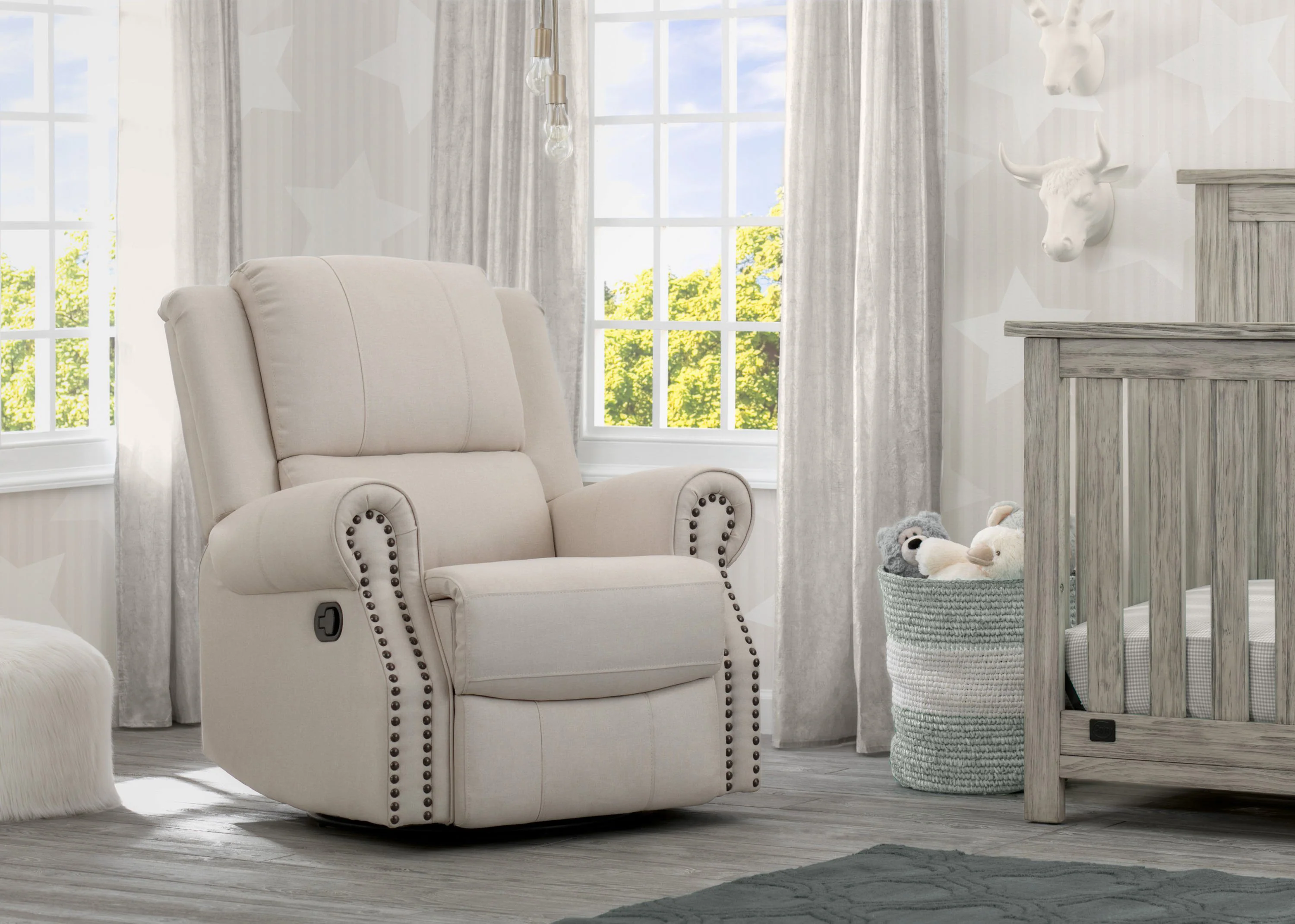Drake Nursery Recliner Swivel Glider Chair - Image 5