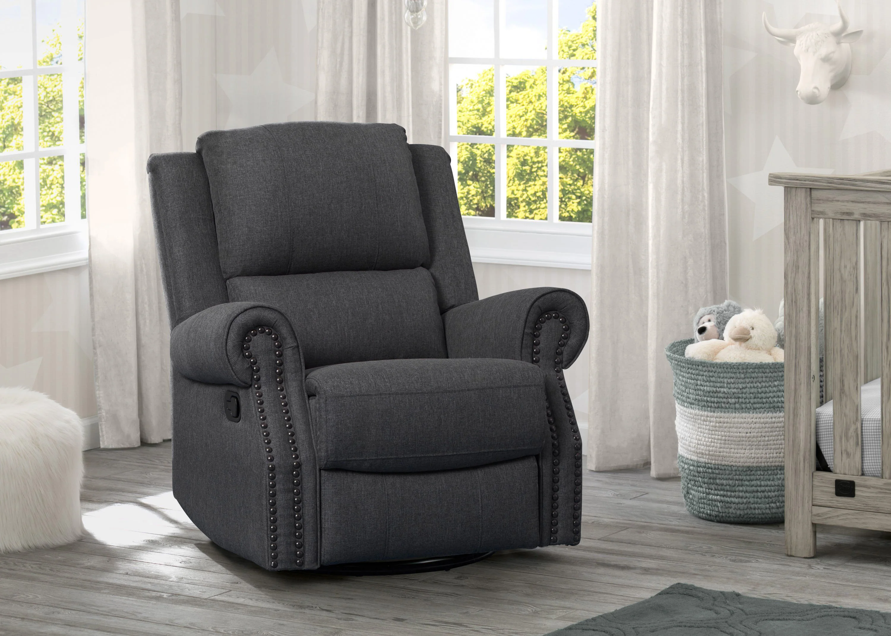 Drake Nursery Recliner Swivel Glider Chair - Image 8