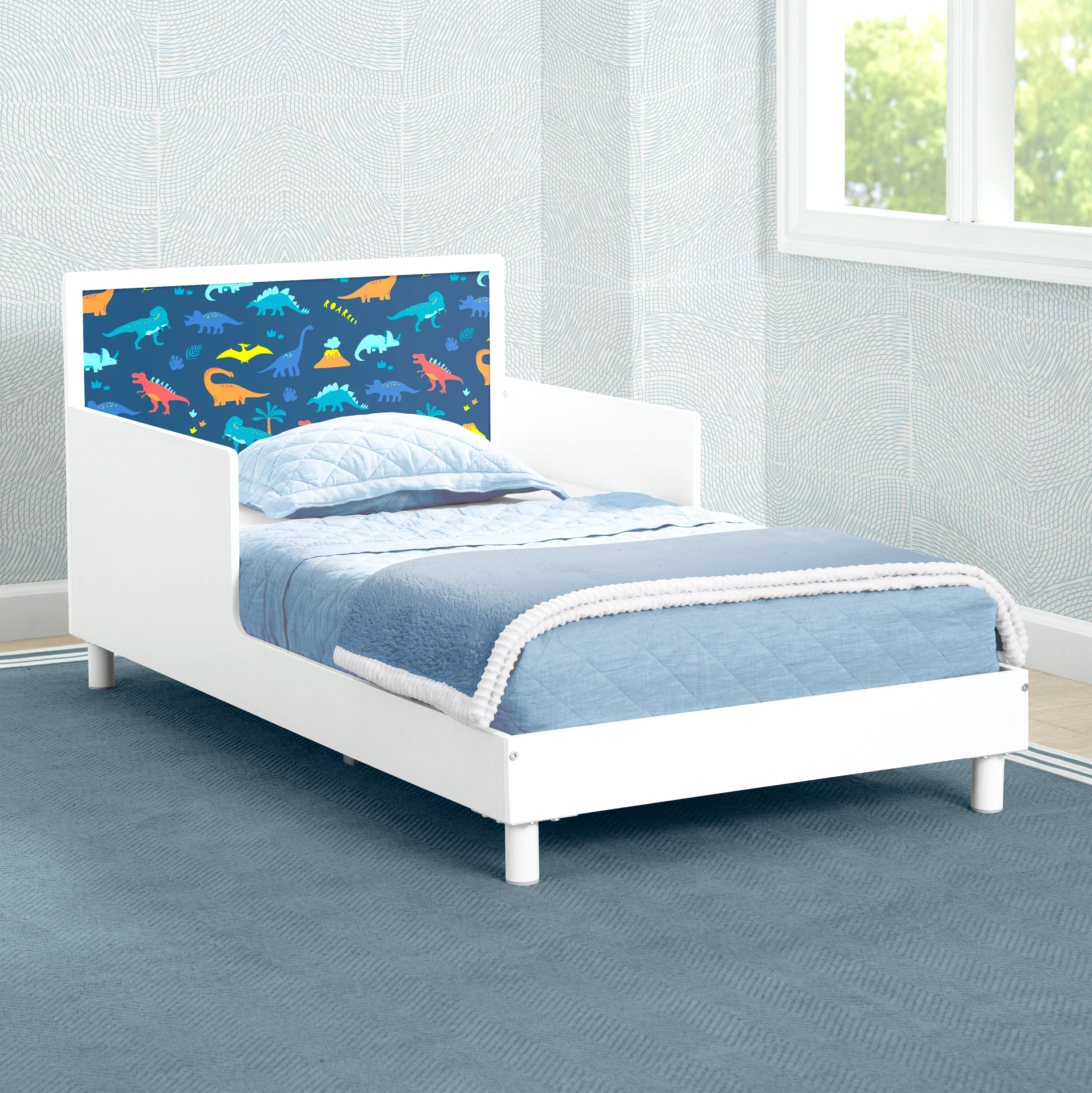 Dreamer Toddler Bed (Choose from Dinosaur or Rainbow Headboard Stickers) - Image 9