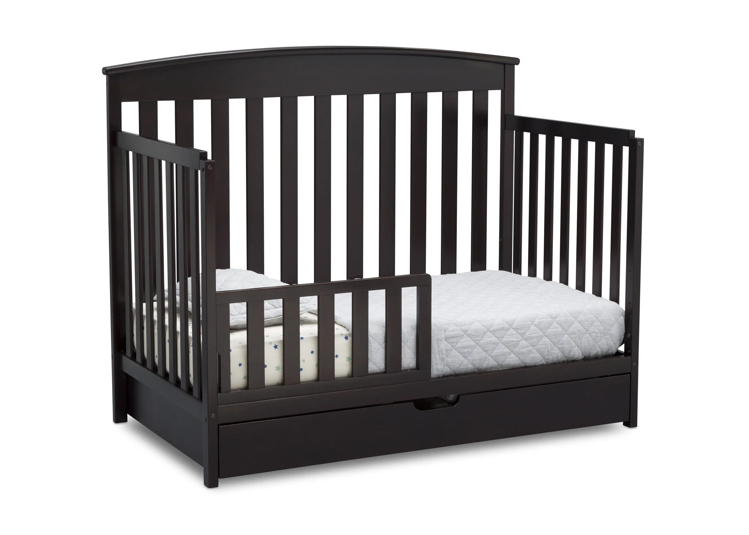 Duke 4-in-1 Convertible Baby Crib with Under Drawer - Image 6