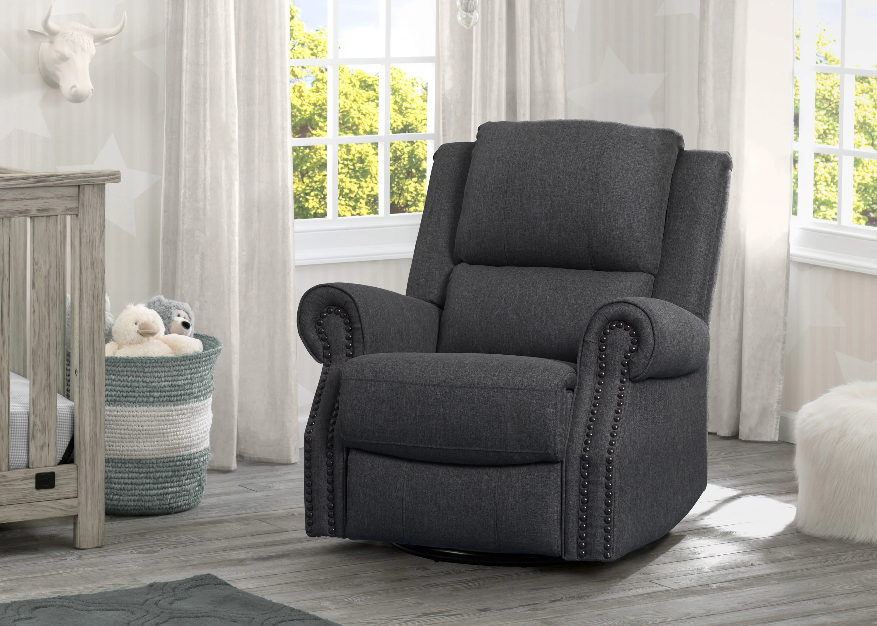 Dylan Nursery Recliner Glider Swivel Chair - Image 7