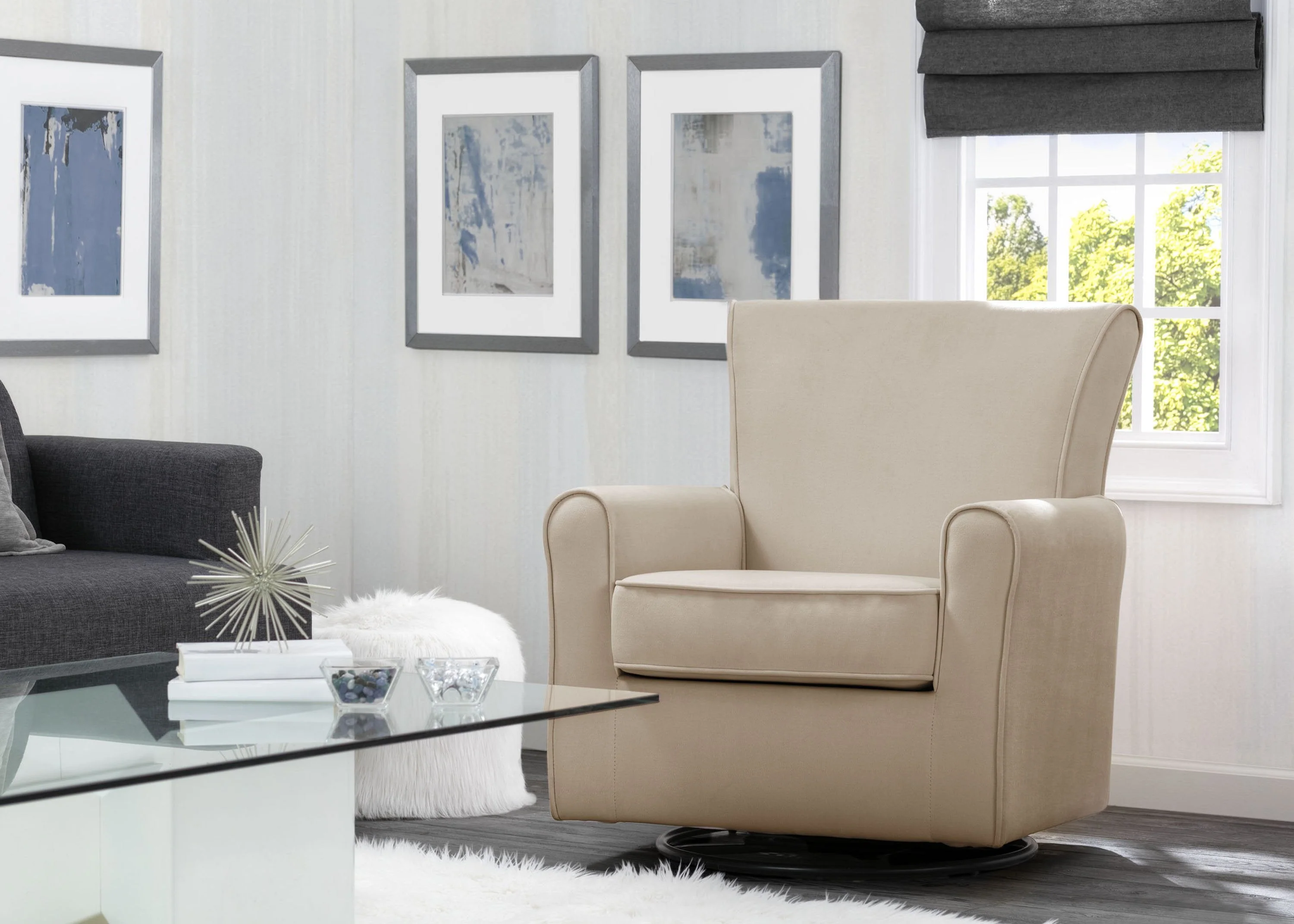 Elena Nursery Glider Swivel Rocker Chair - Image 13