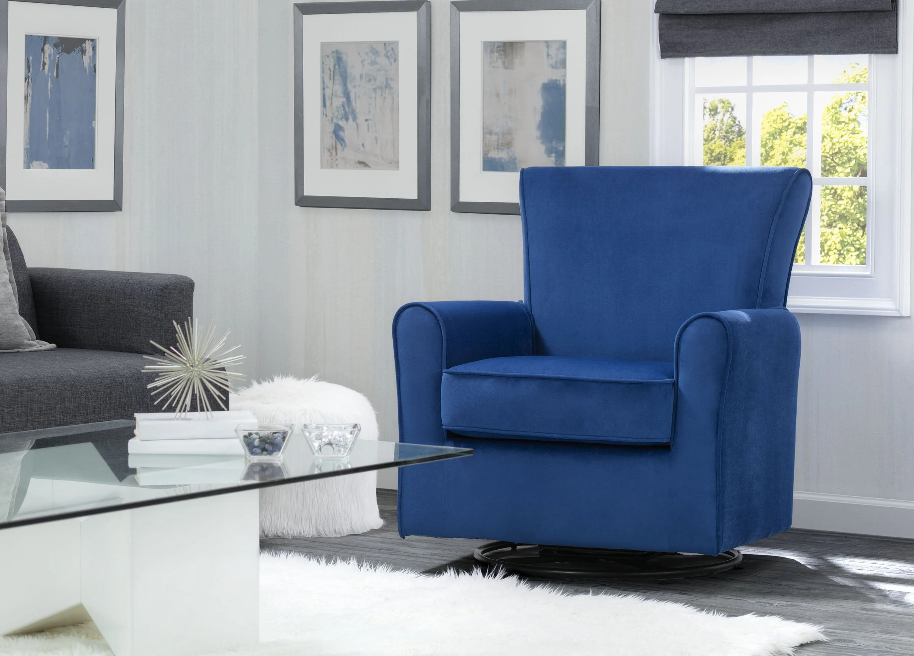 Elena Nursery Glider Swivel Rocker Chair - Image 8