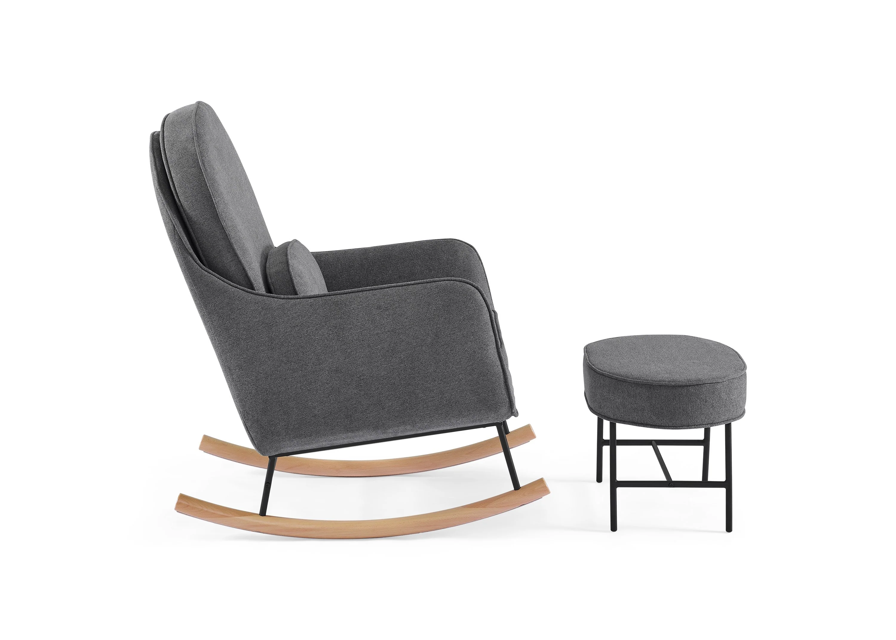 Ella Rocker & Ottoman with LiveSmart Evolve Fabric - Image 10