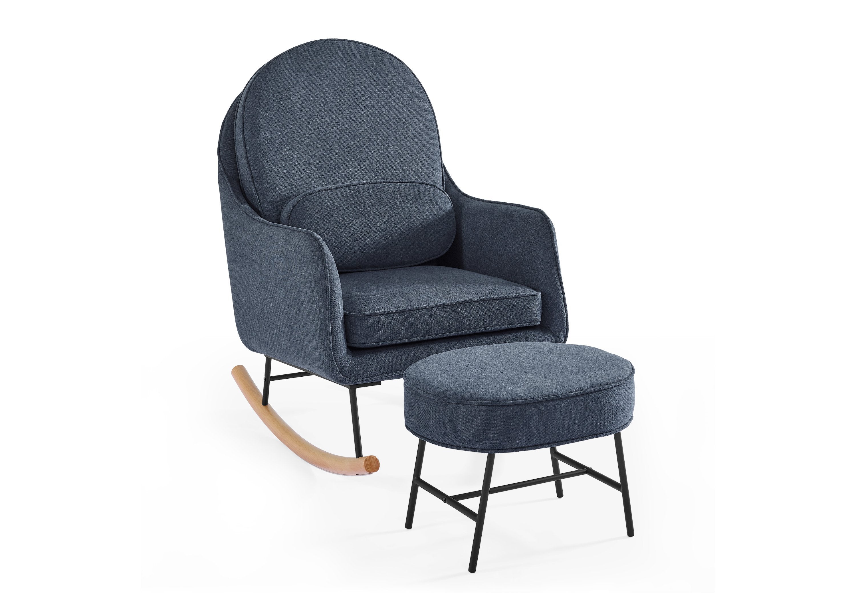 Ella Rocker & Ottoman with LiveSmart Evolve Fabric - Image 14