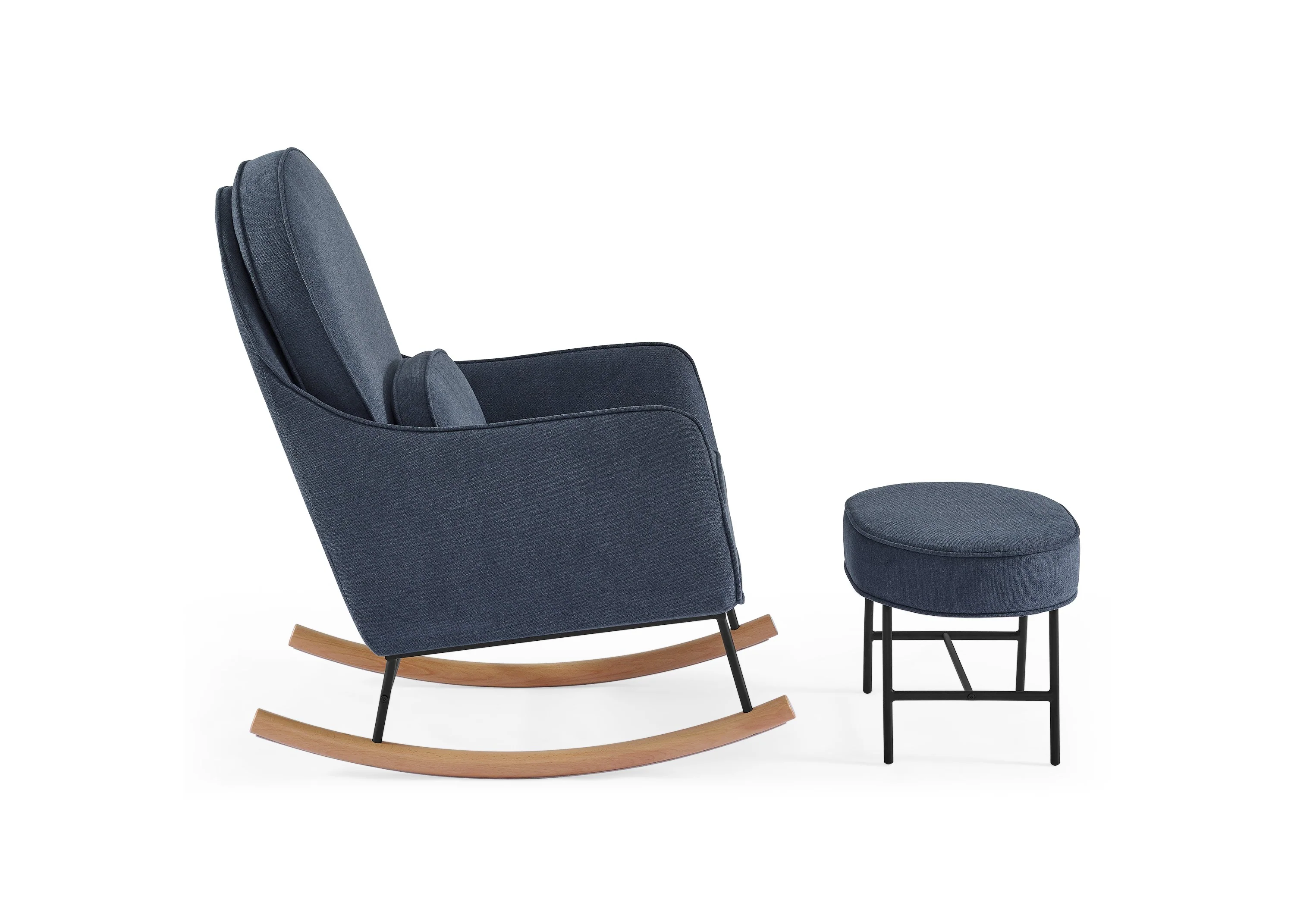 Ella Rocker & Ottoman with LiveSmart Evolve Fabric - Image 15