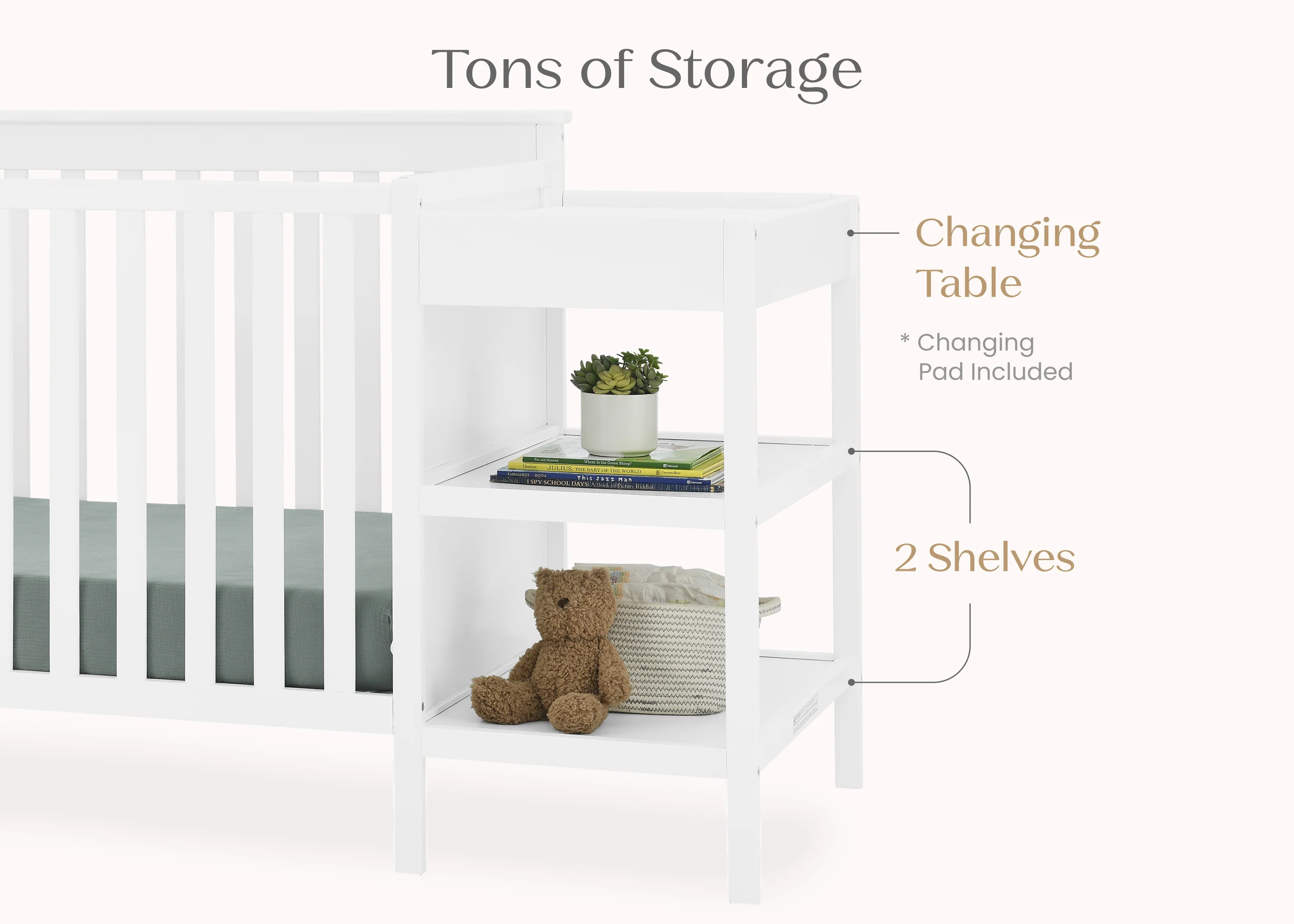 Ellie 5-in-1 Convertible Crib and Changer - Image 23