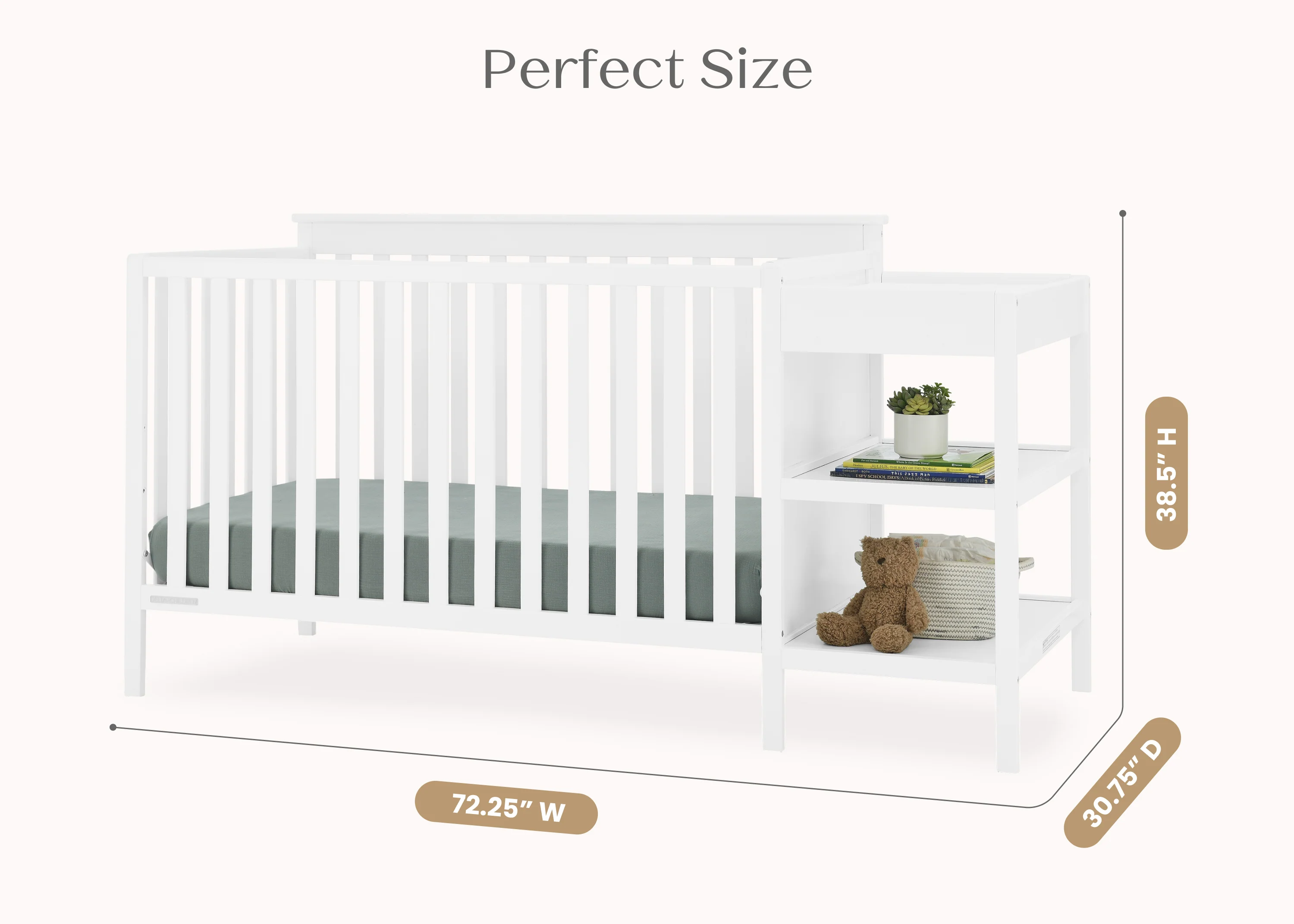 Ellie 5-in-1 Convertible Crib and Changer - Image 24