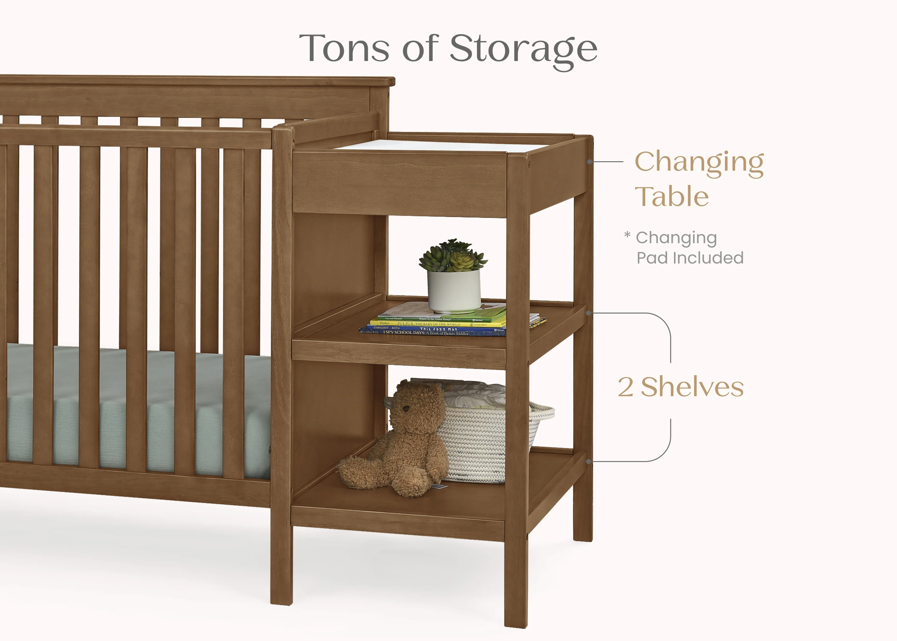 Ellie 5-in-1 Convertible Crib and Changer - Image 6