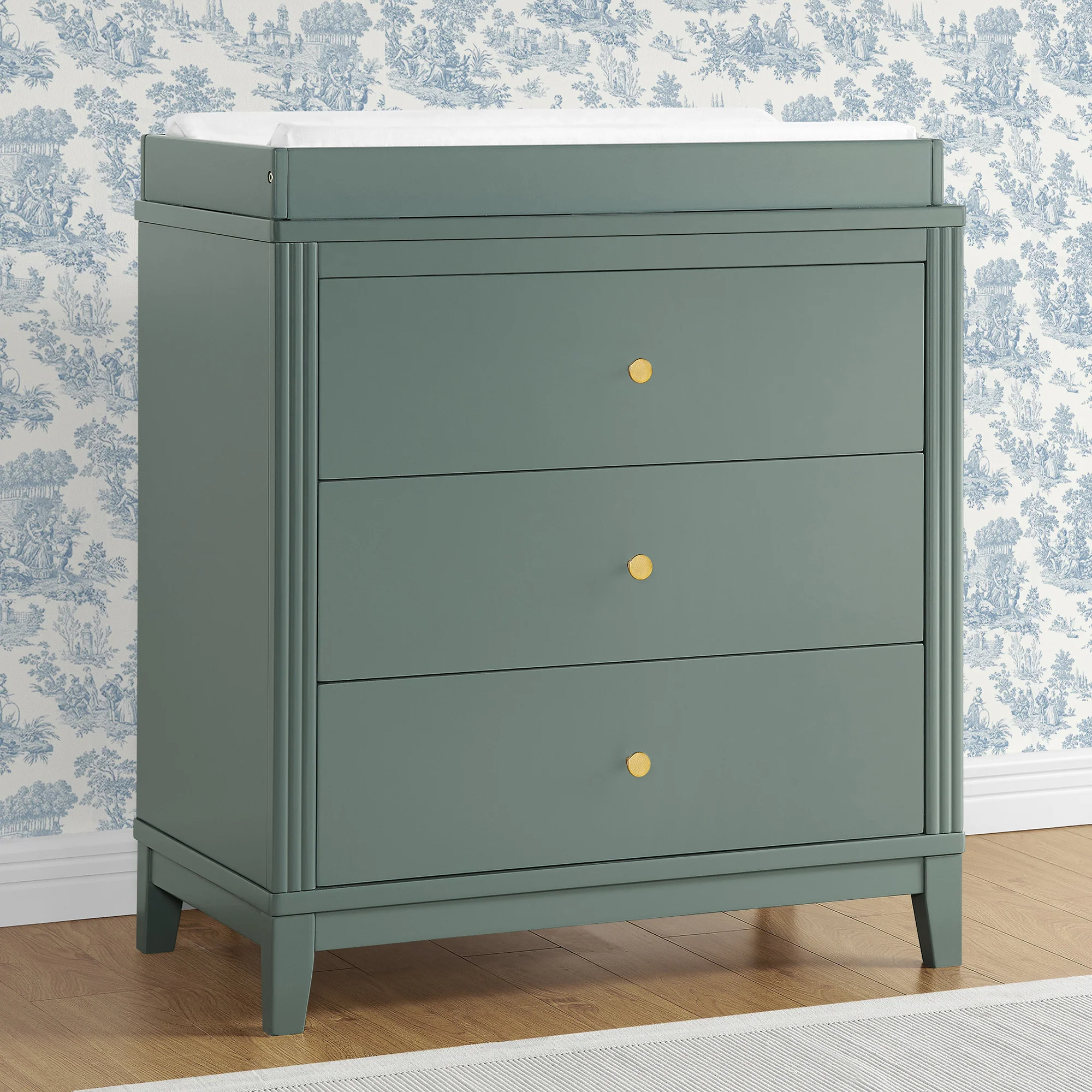 Eloise 3 Drawer Dresser with Changing Top and Interlocking Drawers - Image 16